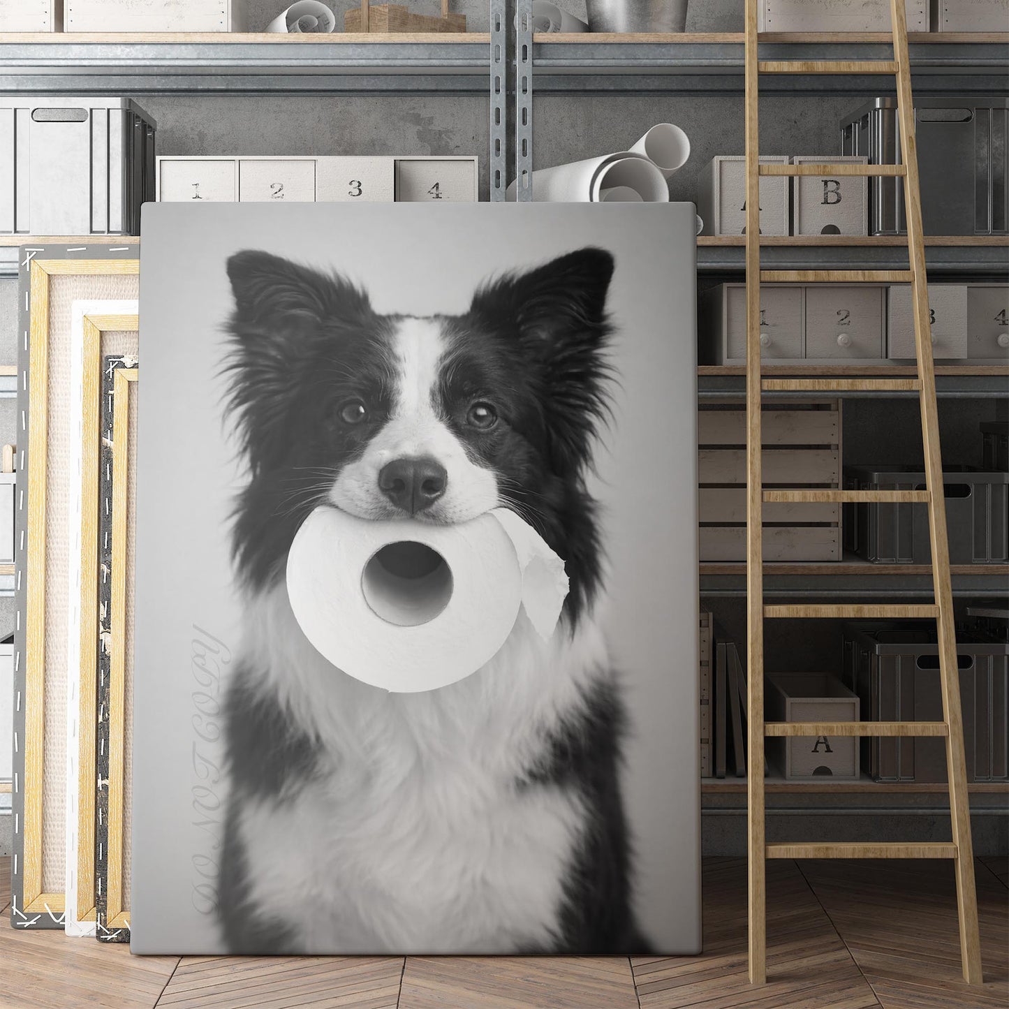 Border Collie Dog Toilet Paper