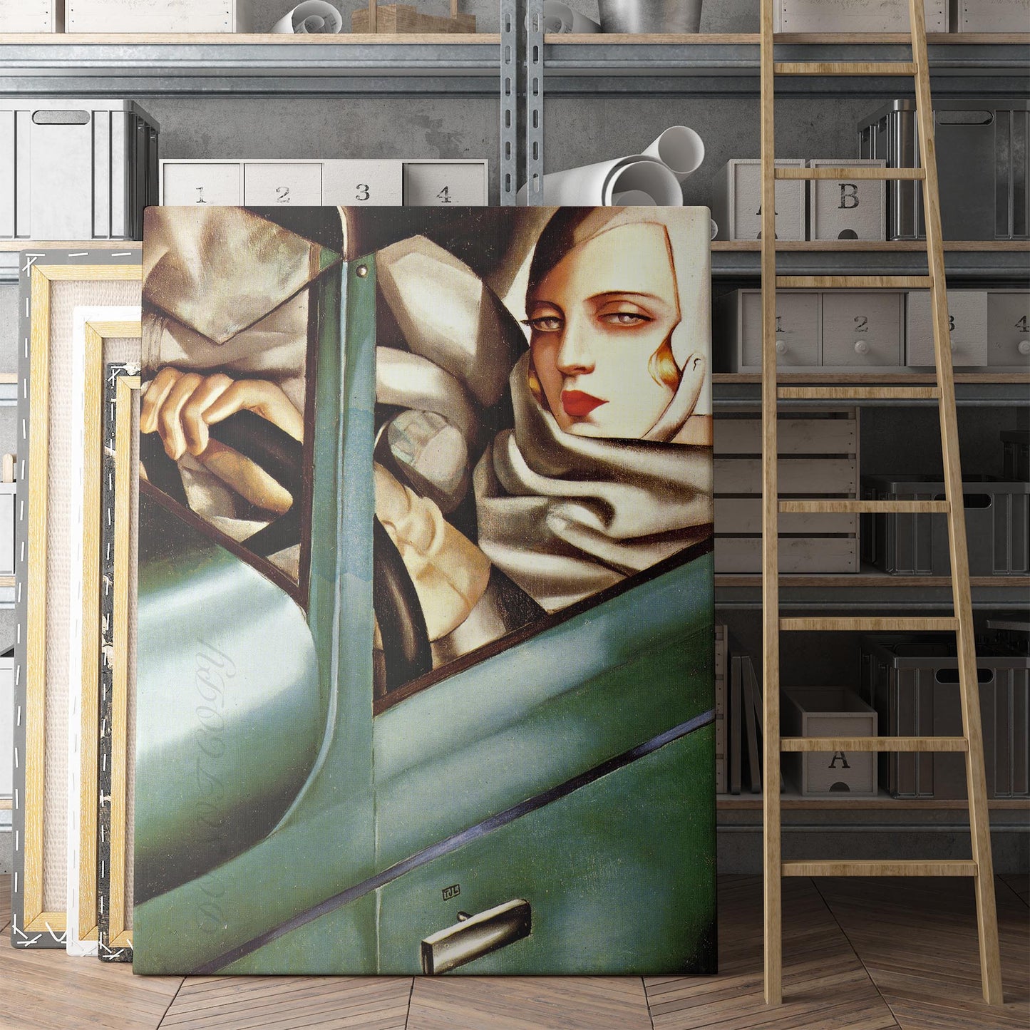 Self-Portrait in the Green Bugatti