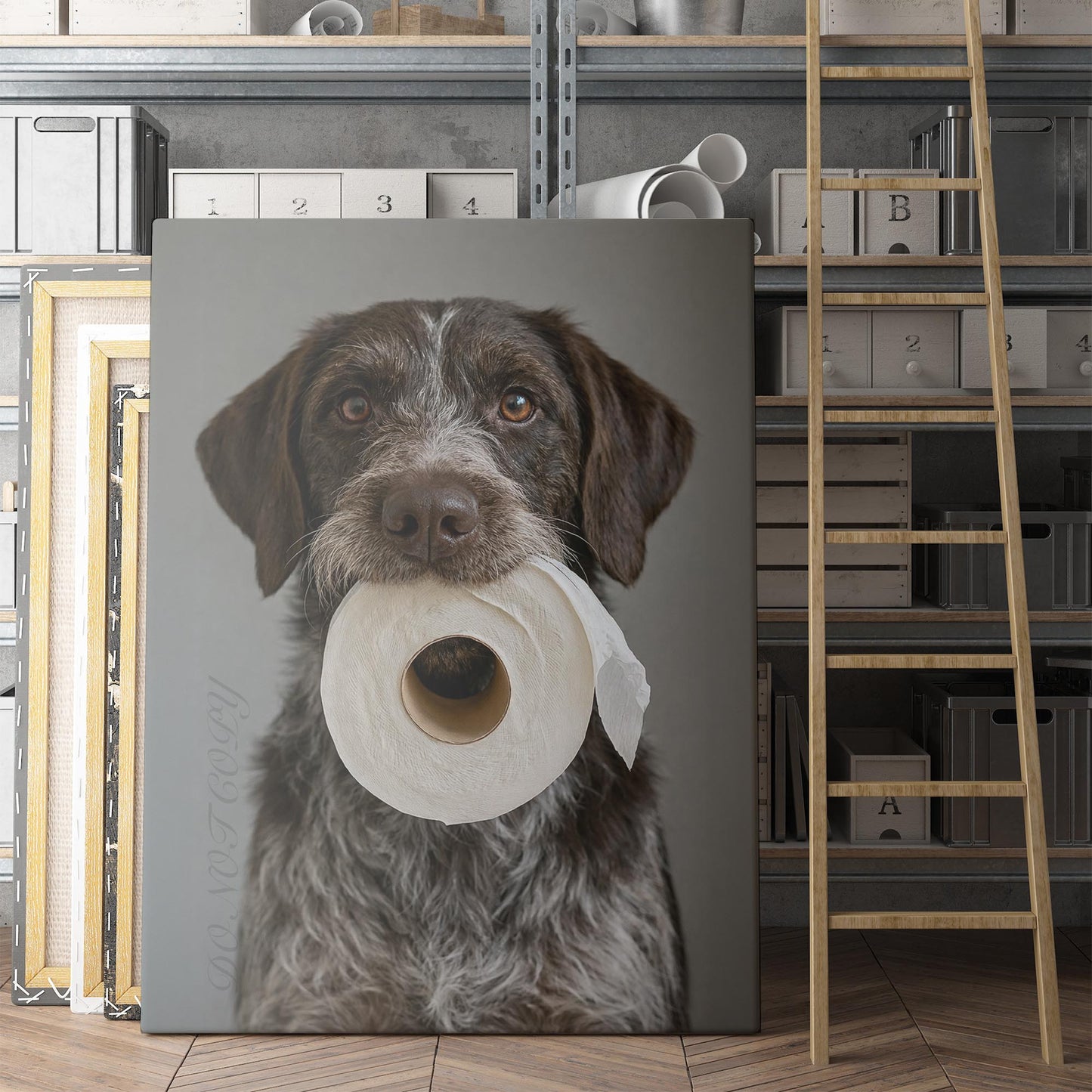 German Wirehaired Pointer Dog Toilet Paper