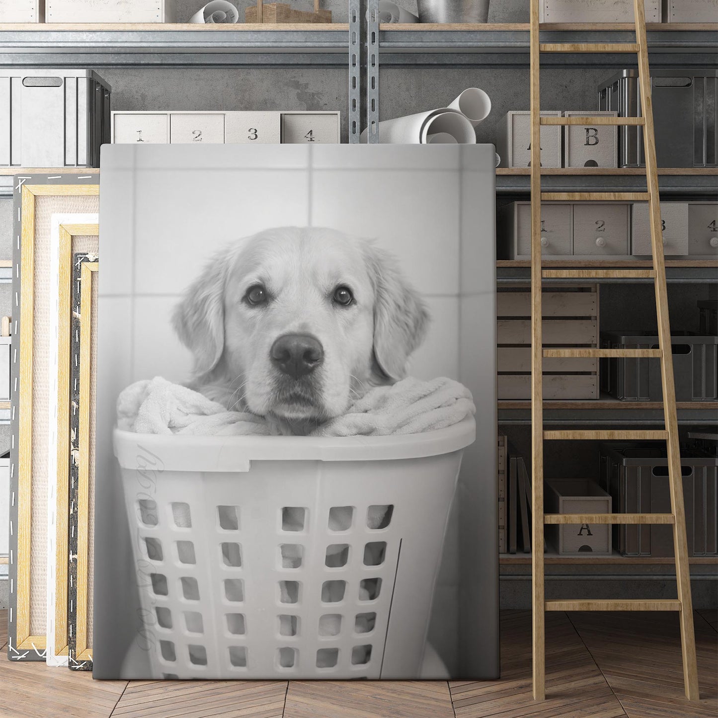Golden Retriever Dog Laundry