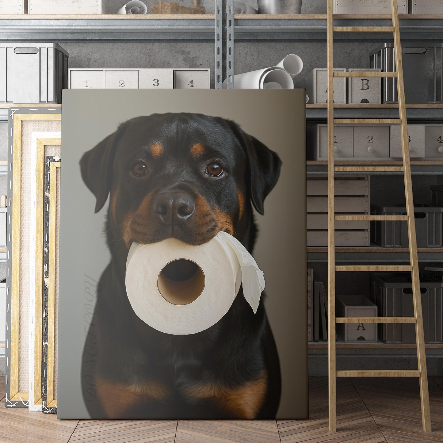 Rottweiler Dog Toilet Paper