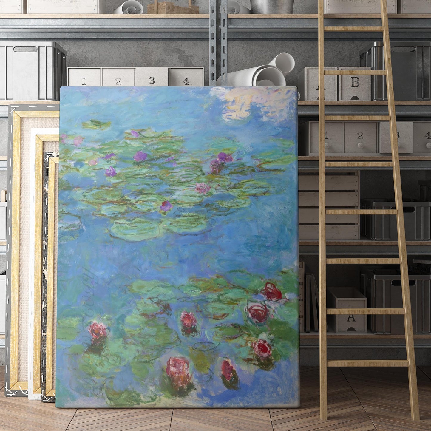 Red Water Lilies - Claude Monet