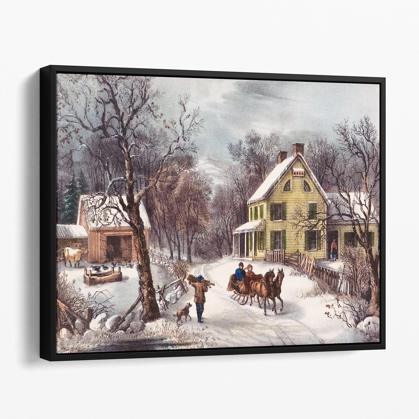 American Homestead Winter by Currier & Ives