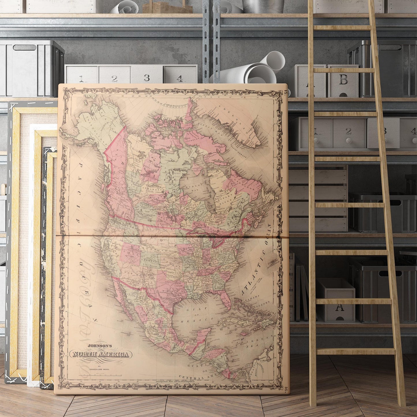 Johnson's Map of North America, 1861