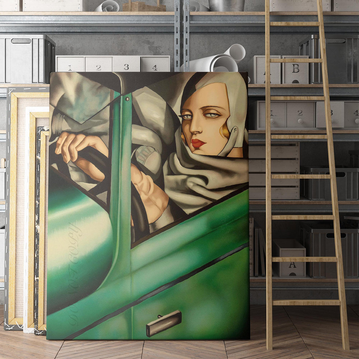 Self-Portrait in a Green Bugatti, 1929 - Tamara de Lempicka