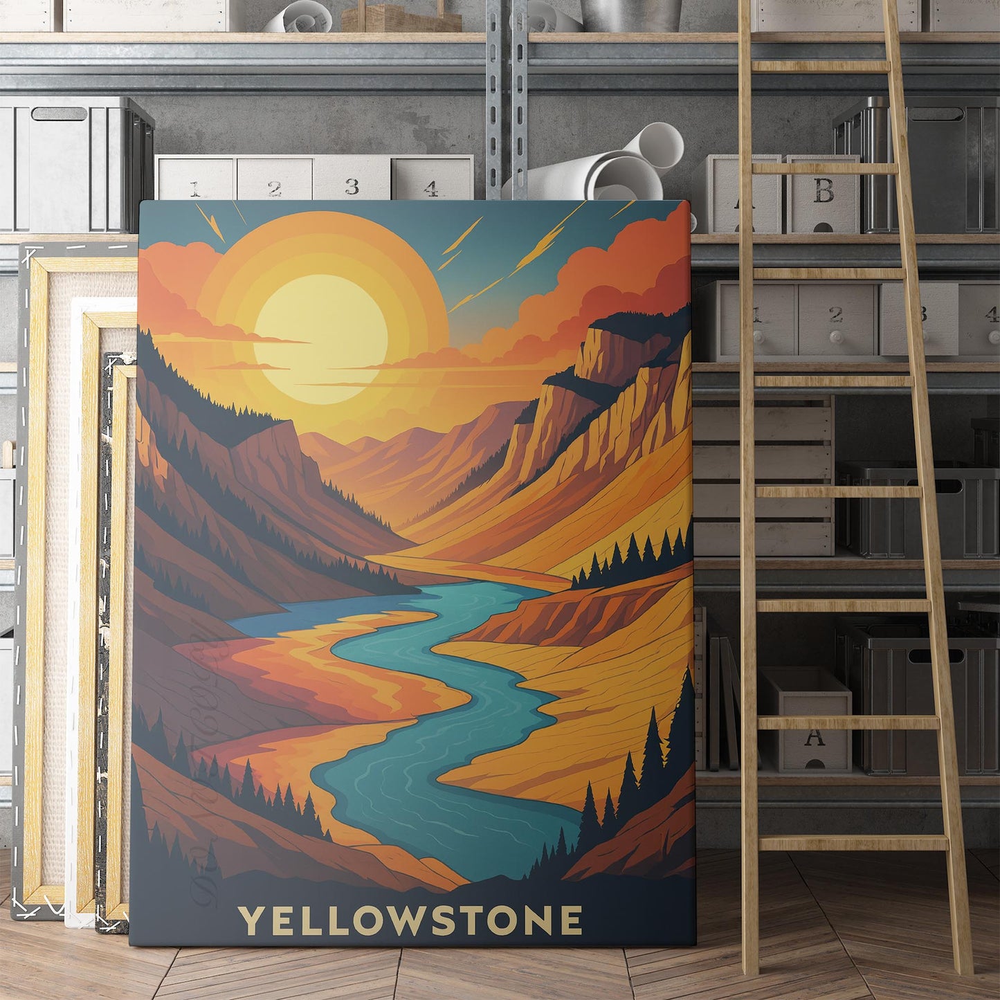 Yellowstone National Park Travel Poster