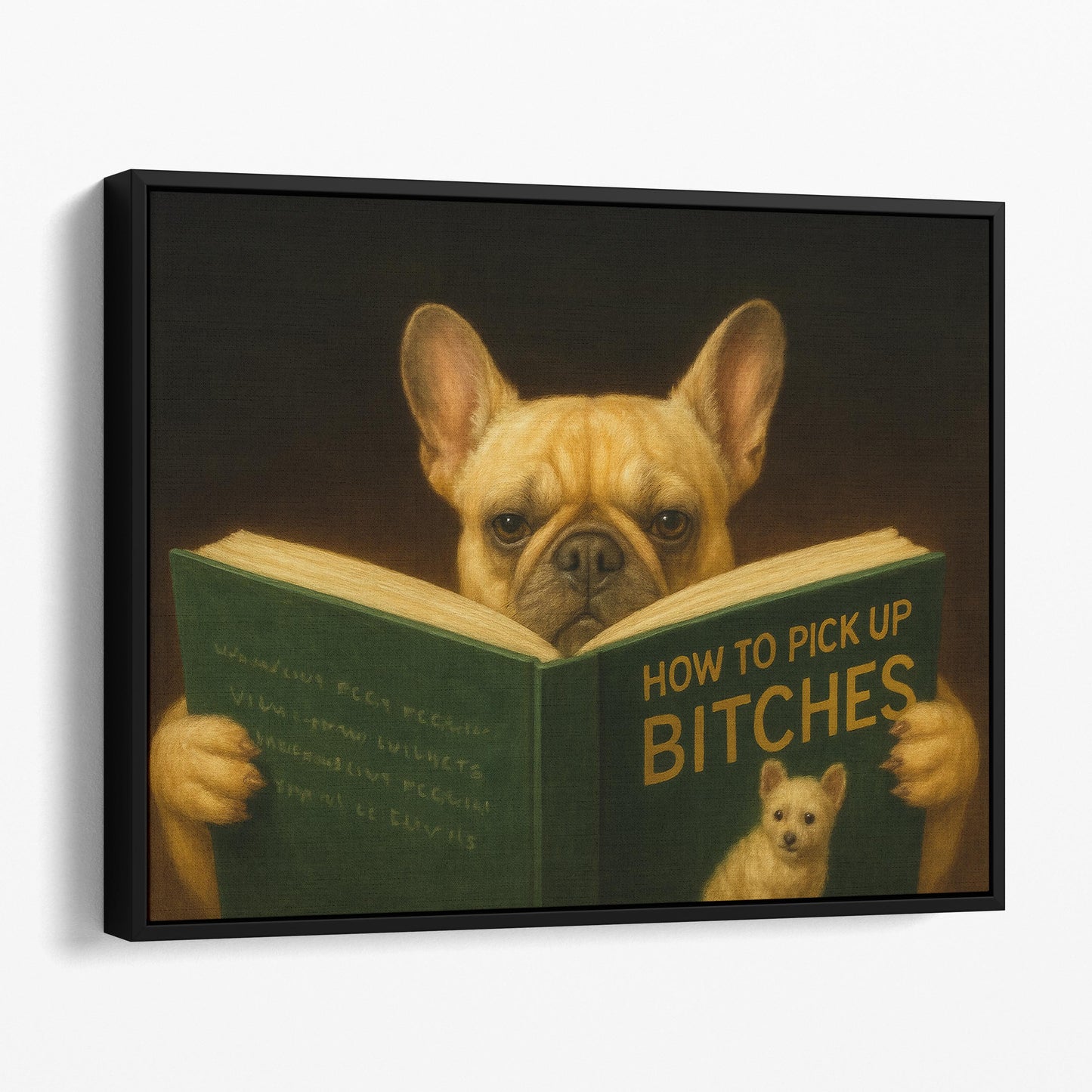 French Bulldog Reading Dating Book