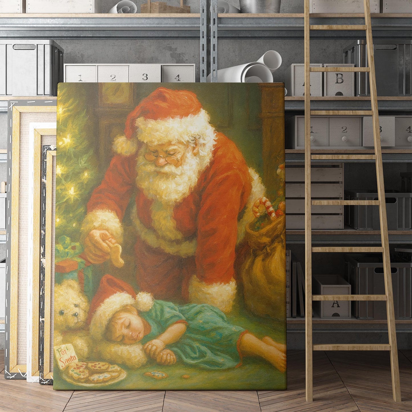 Santa Claus Eating Cookies