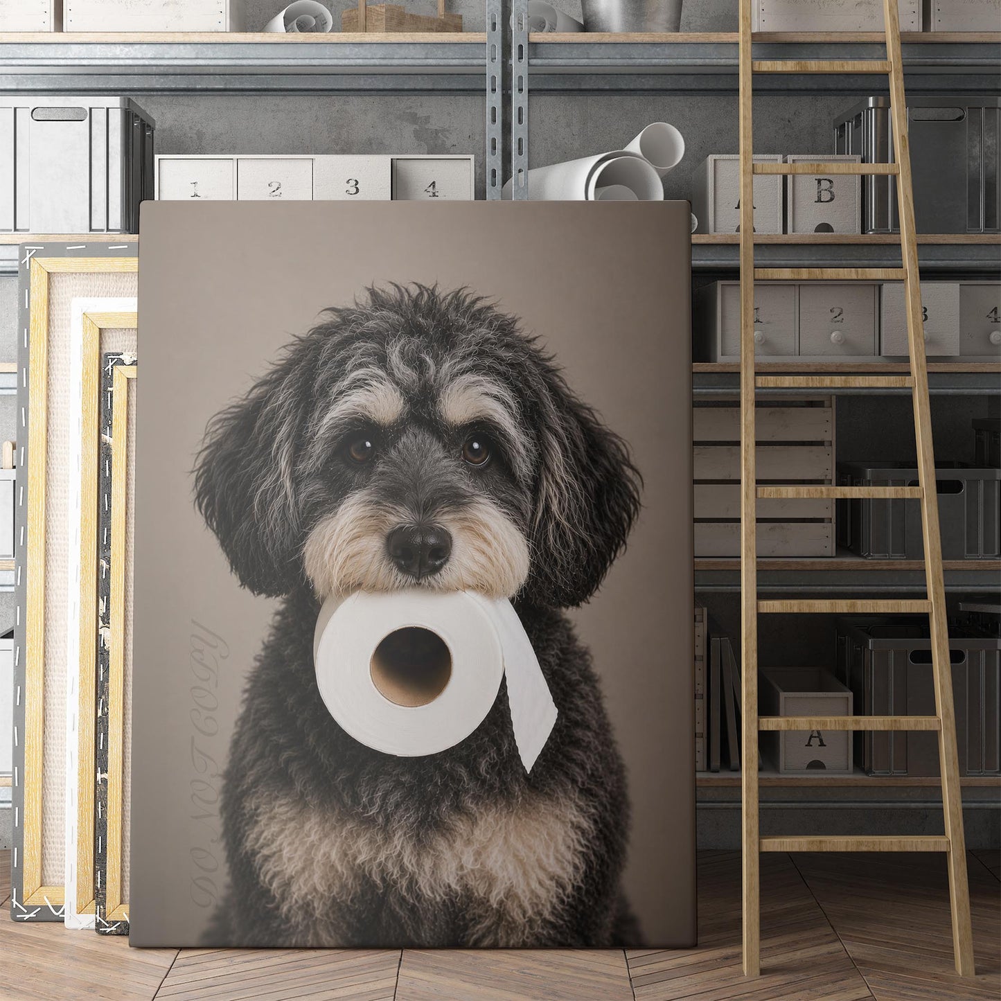 Schnoodle Dog Toilet Paper
