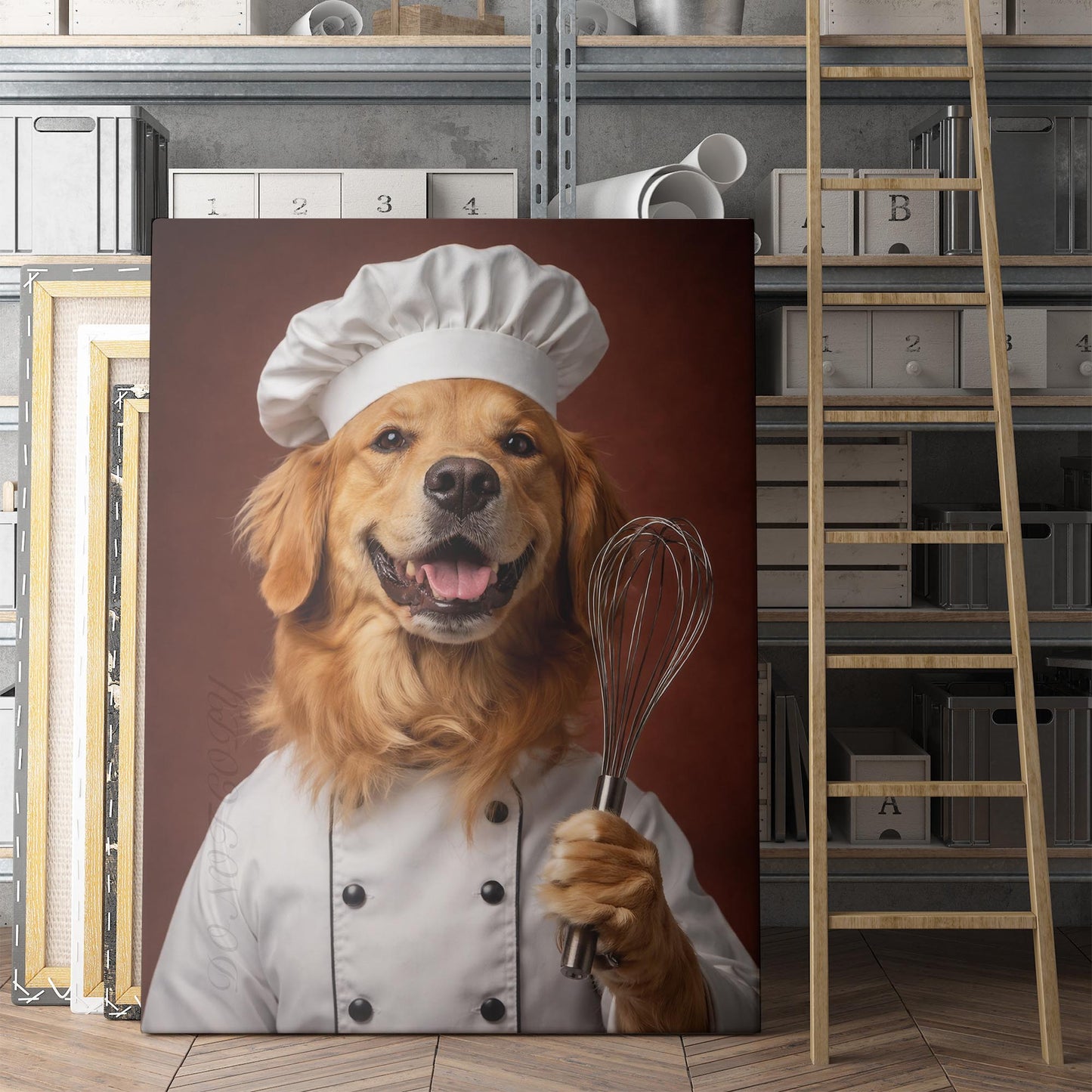 Golden Retriever Kitchen Chef Dog
