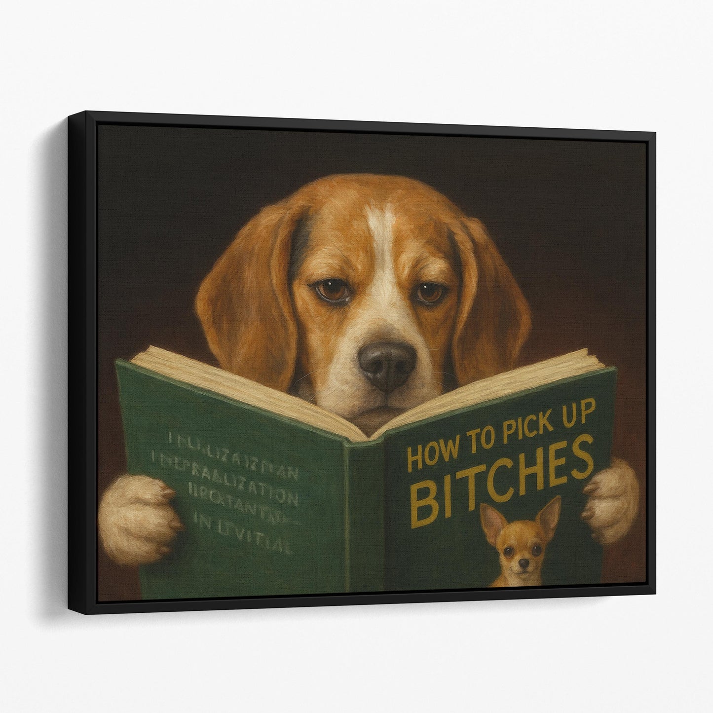 Beagle Dog Reading Dating Book