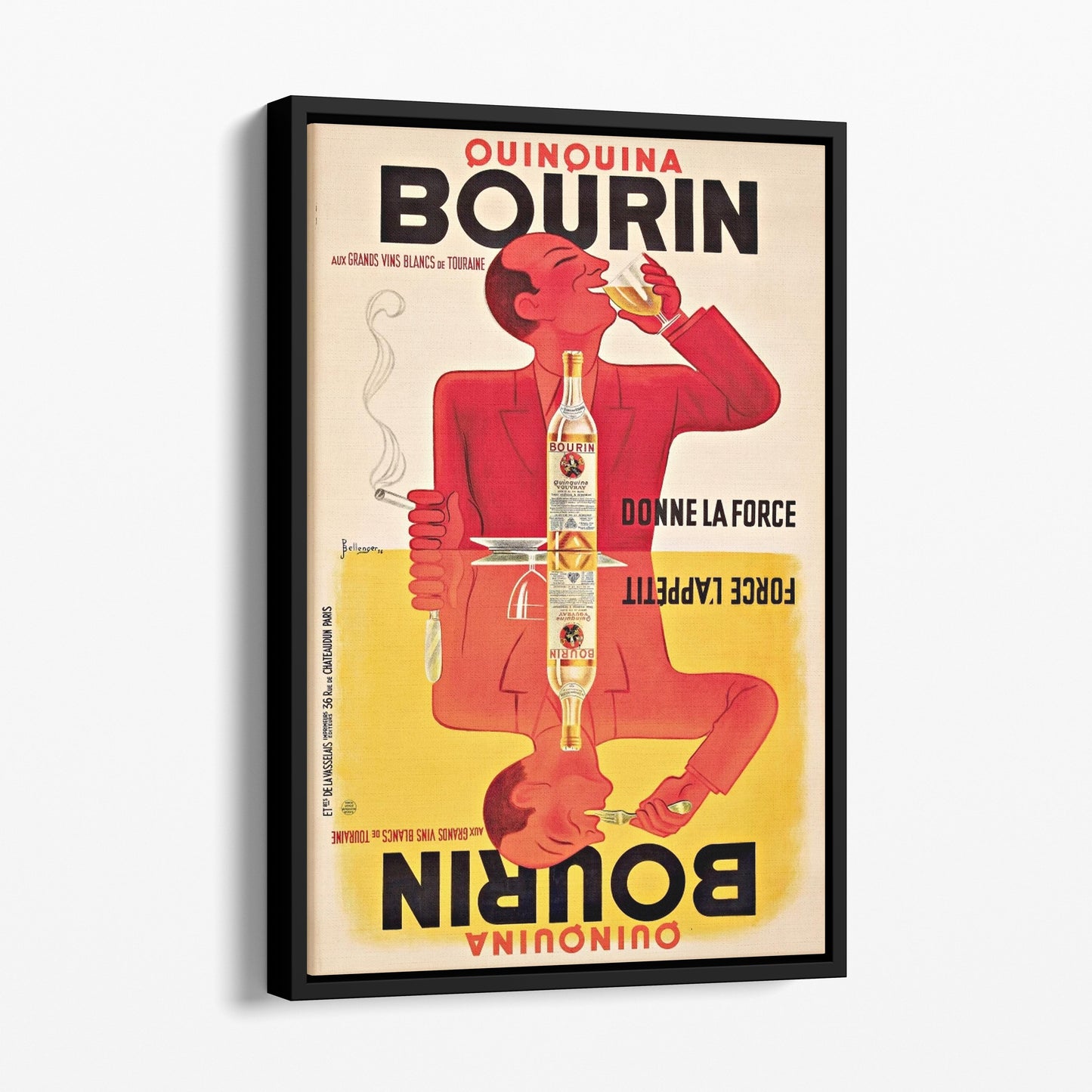 Bourin Quinquina Jaques Bellenger Vintage Advertising Poster