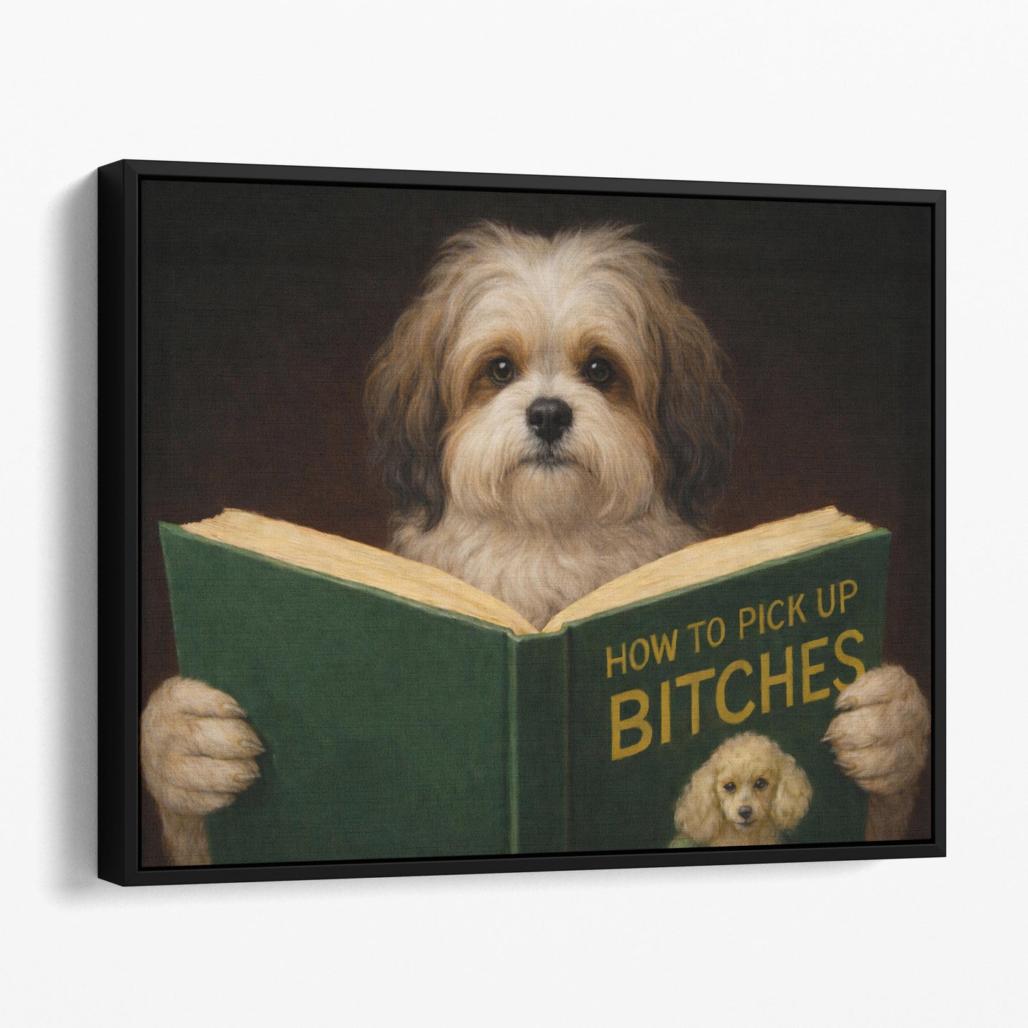 Havanese Dog Reading Dating Book