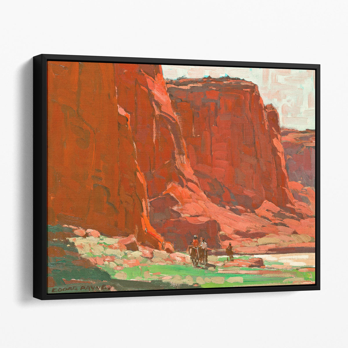 Riders Passing Through, Canyon de Chelly, Arizona - Edgar Payne