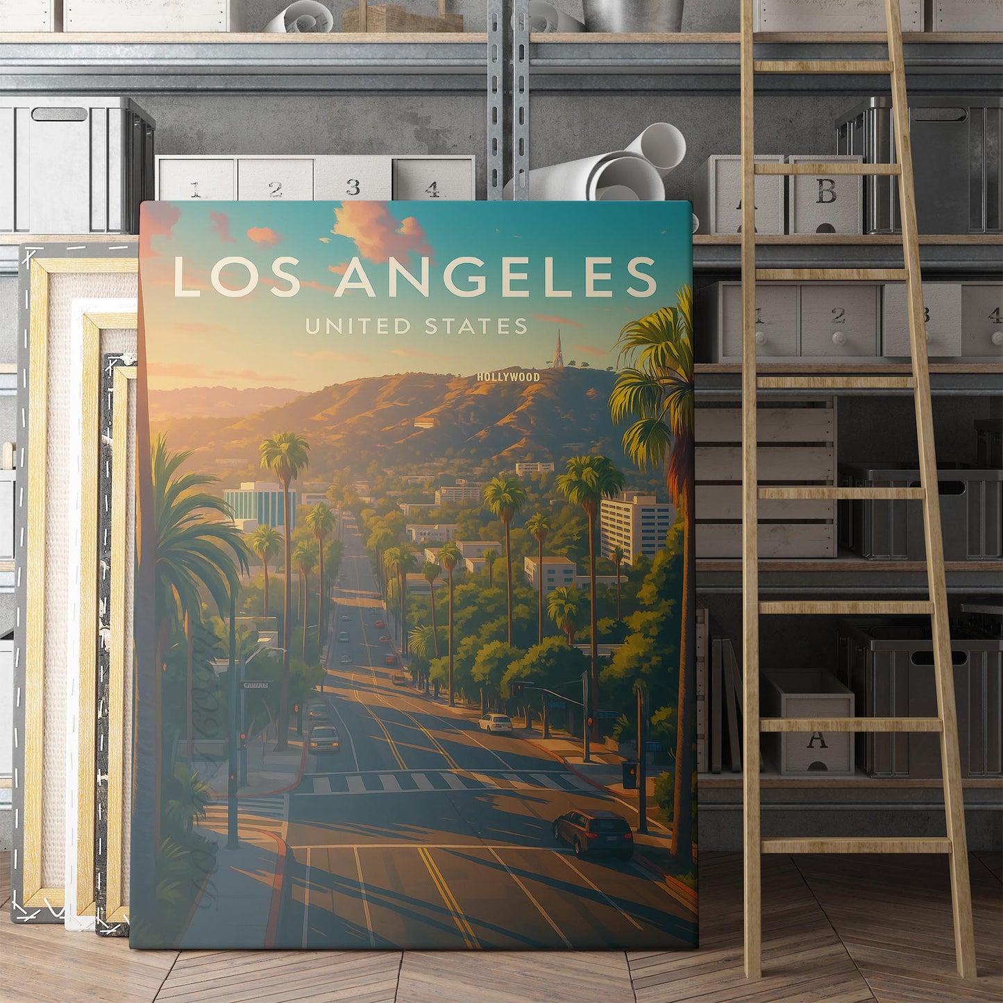 Los Angeles California Vintage Travel Poster