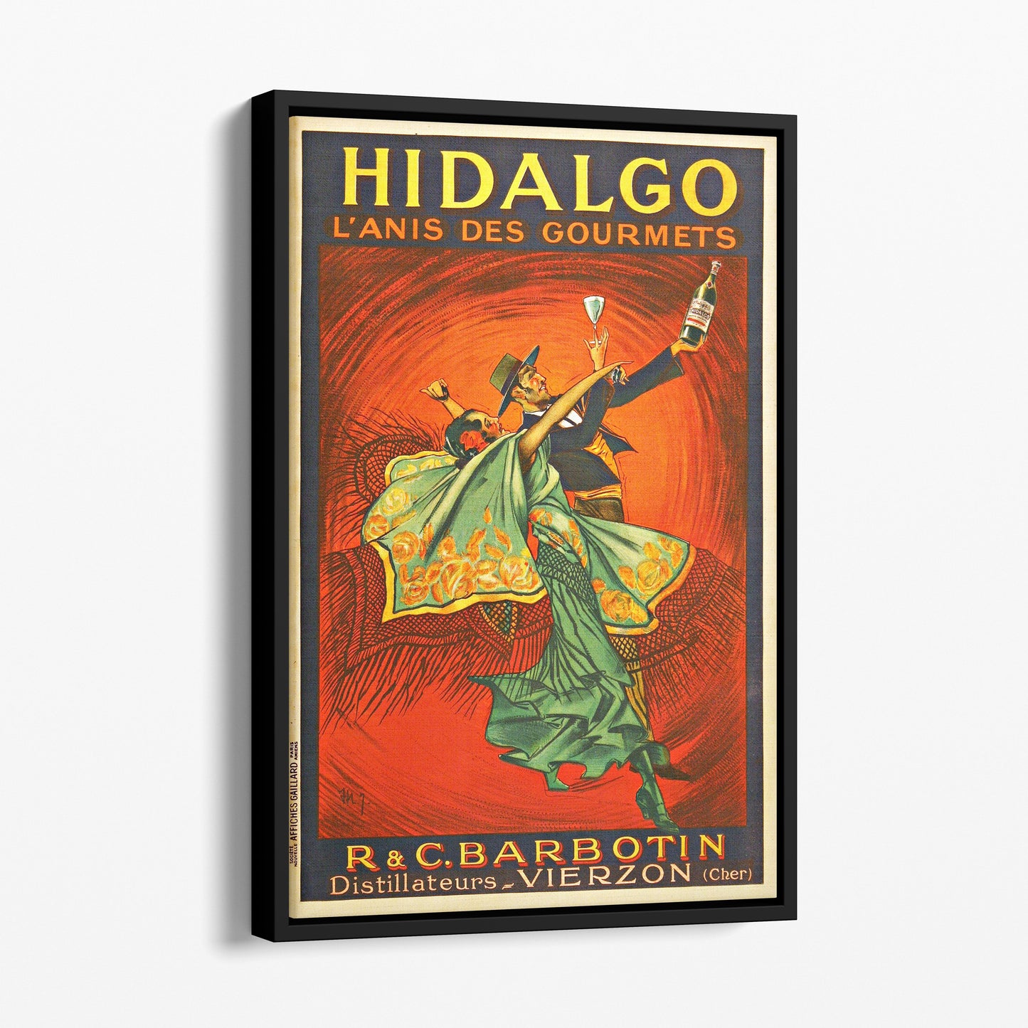 Original Vintage Flamenco Poster Hidalgo Liquor c1935