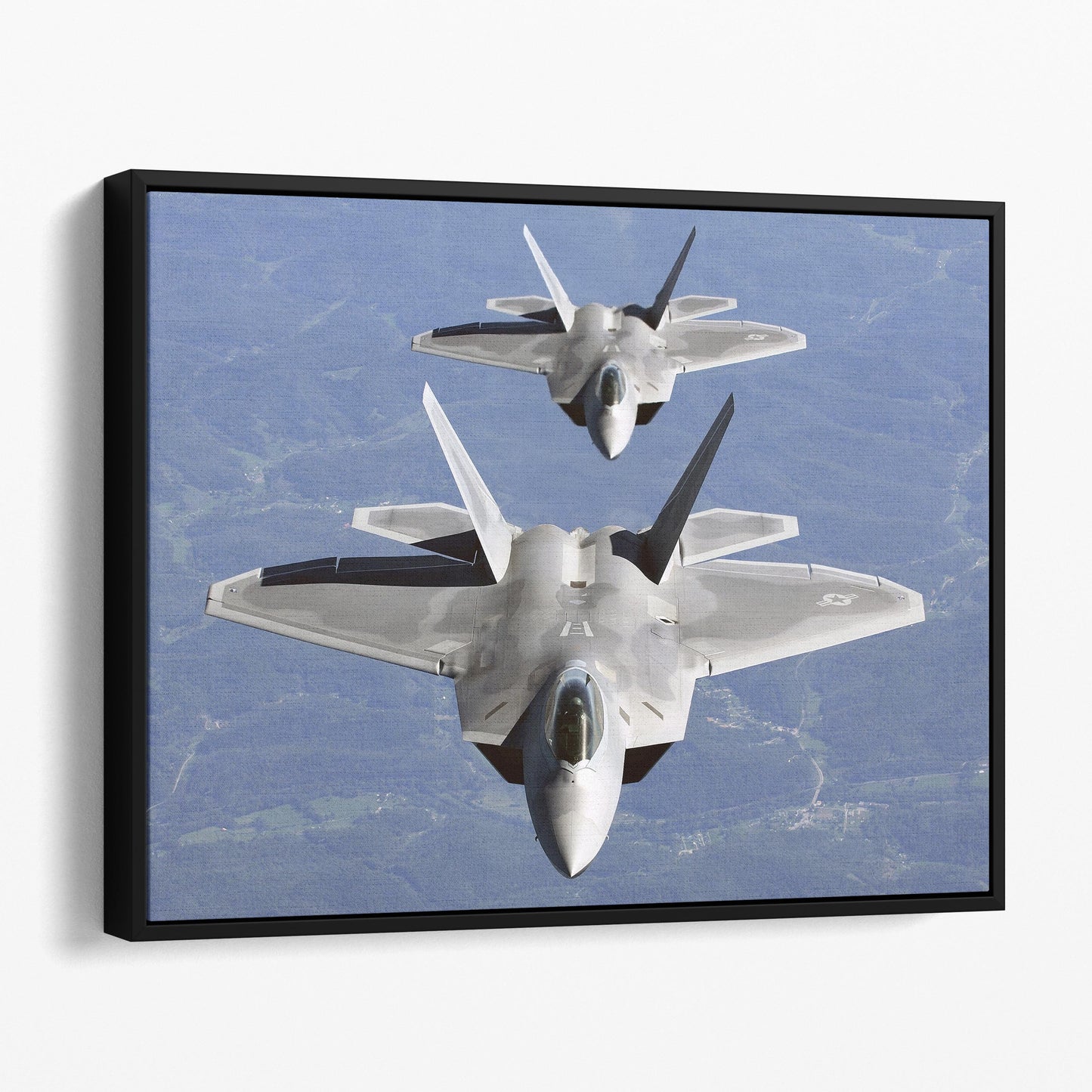 Two F-22As in Close Trail Formation