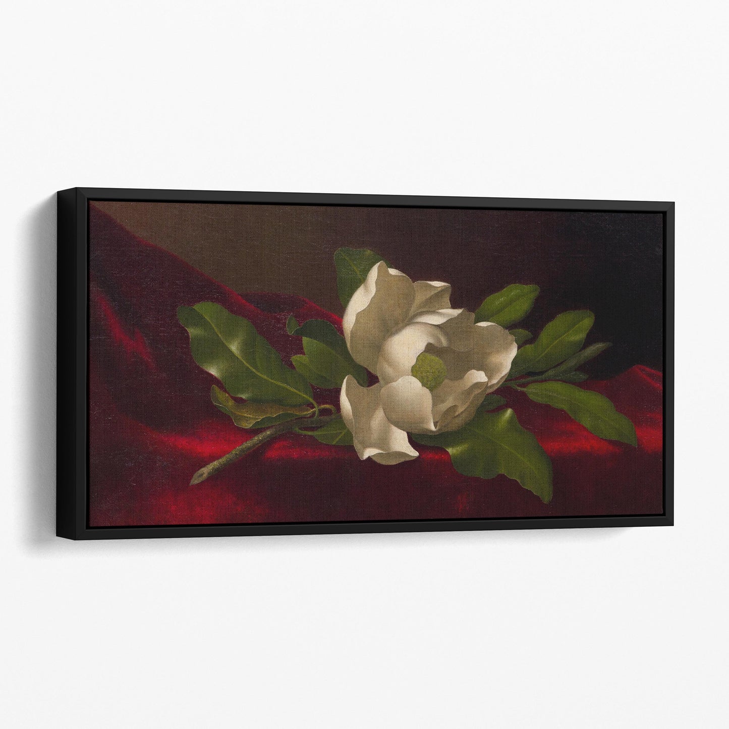 A Magnolia On Red Velvet by Martin Johnson Heade