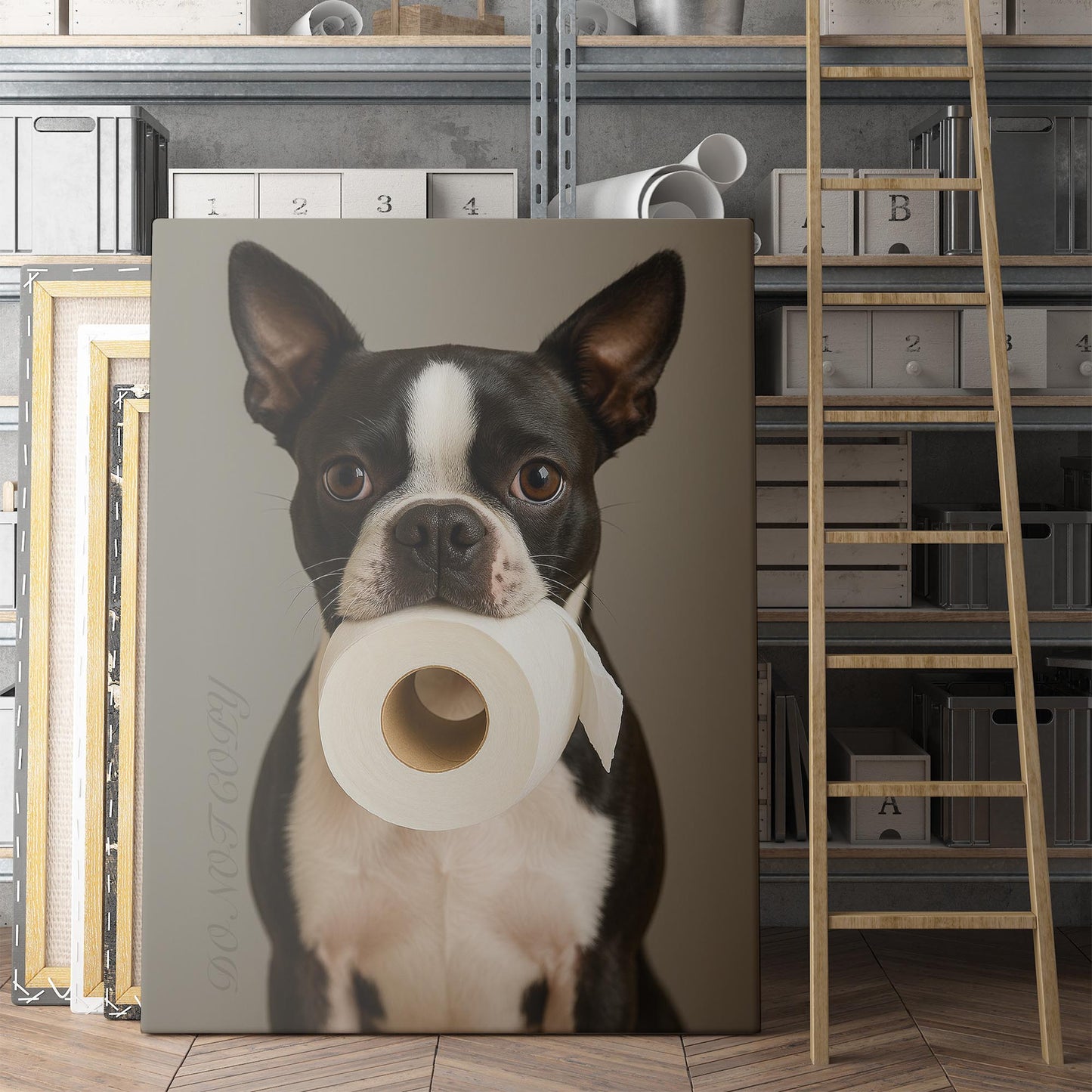 Boston Terrier Dog Toilet Paper