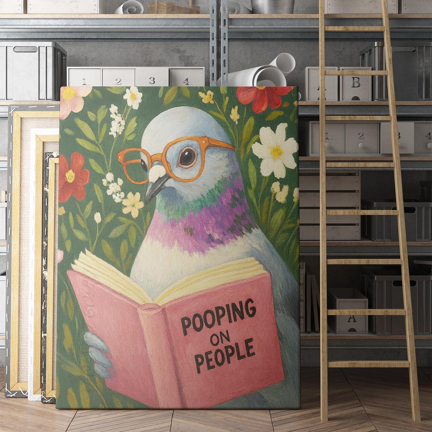 Pigeon Reading Pooping On People Book