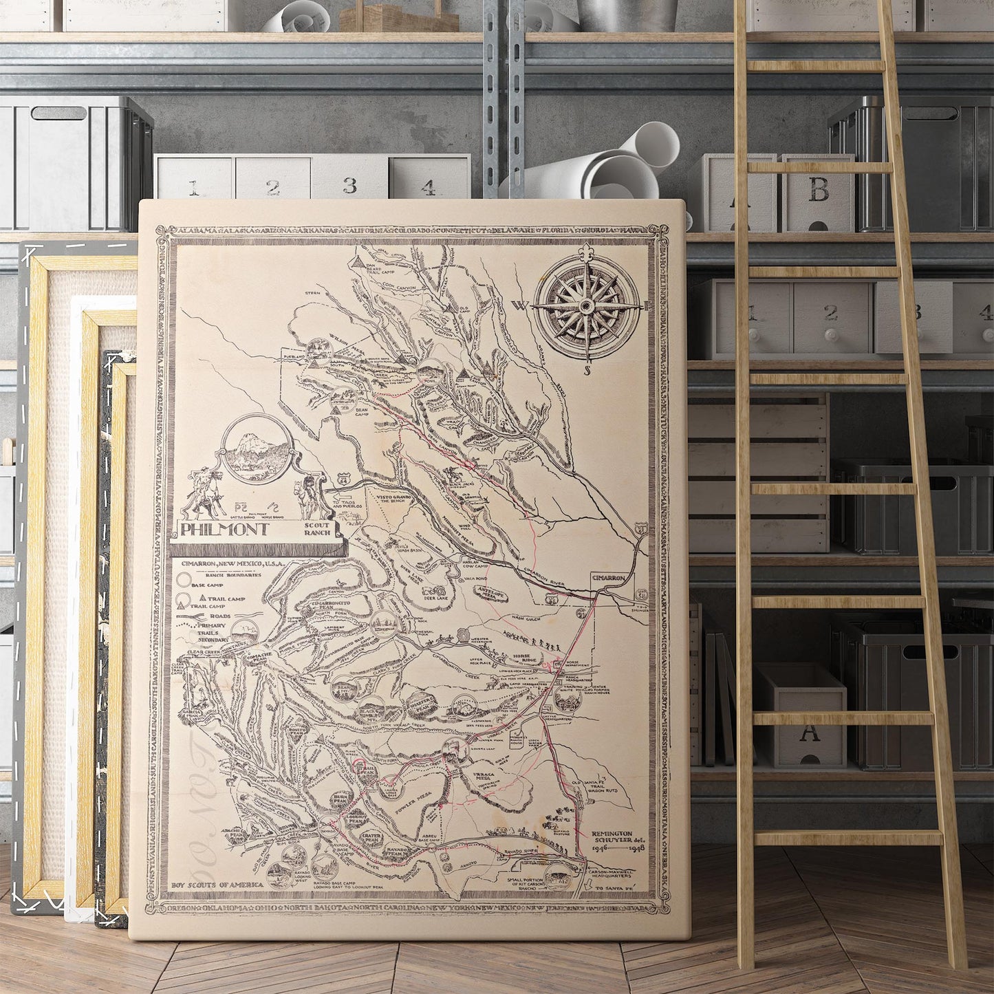 Philmont Boy Scout Ranch Map 1948