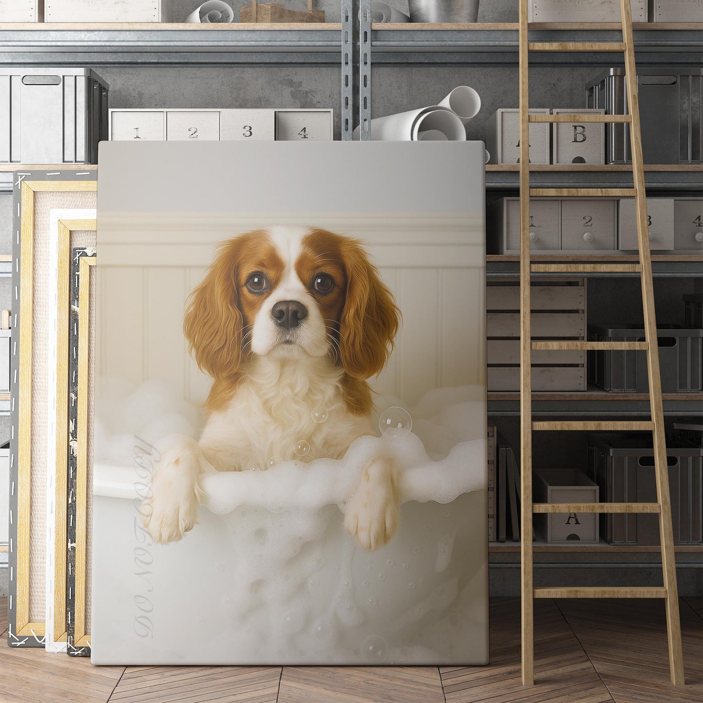 Cavalier King Charles Spaniel Dog Bubble Bath