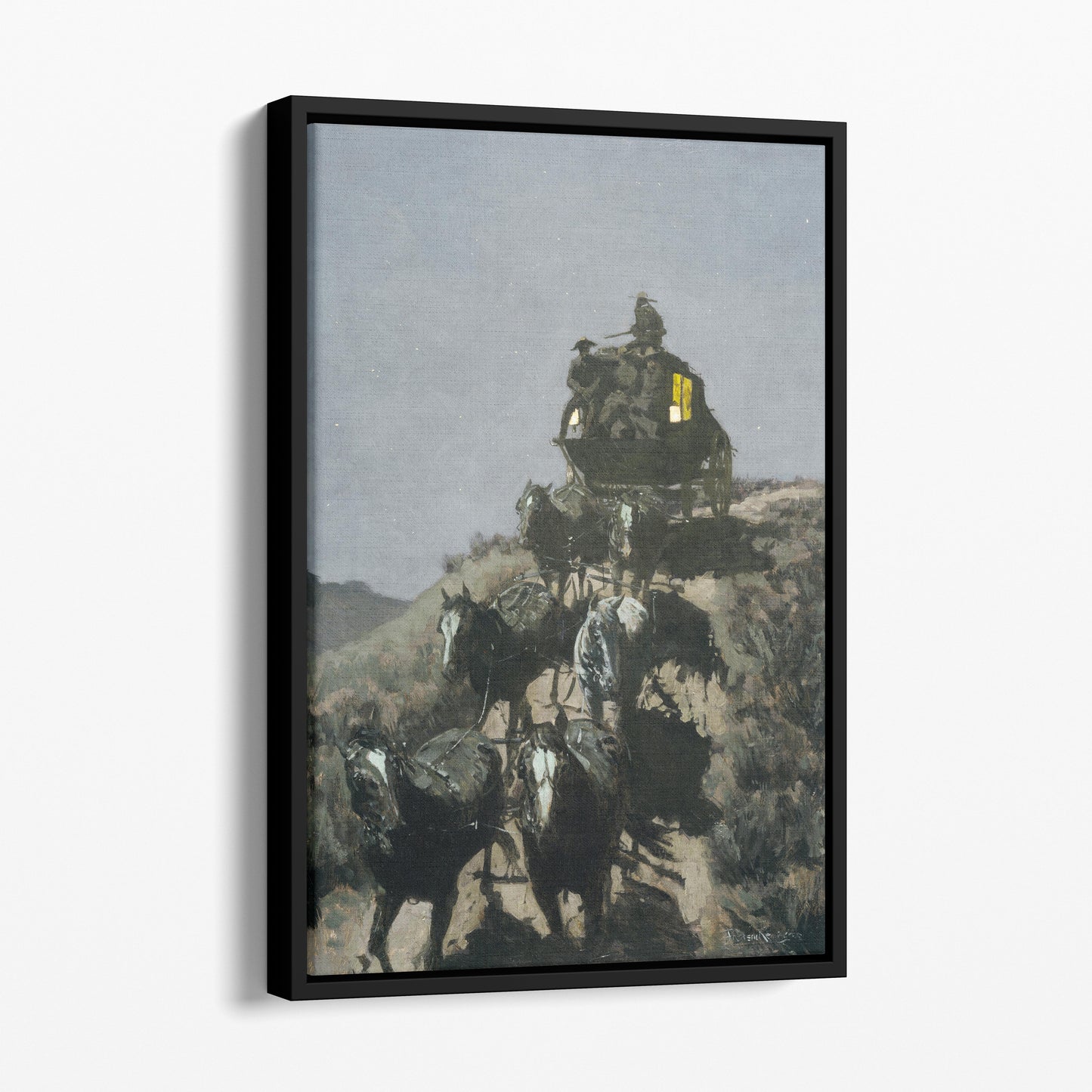 The Old Stage Coach by Frederic Remington