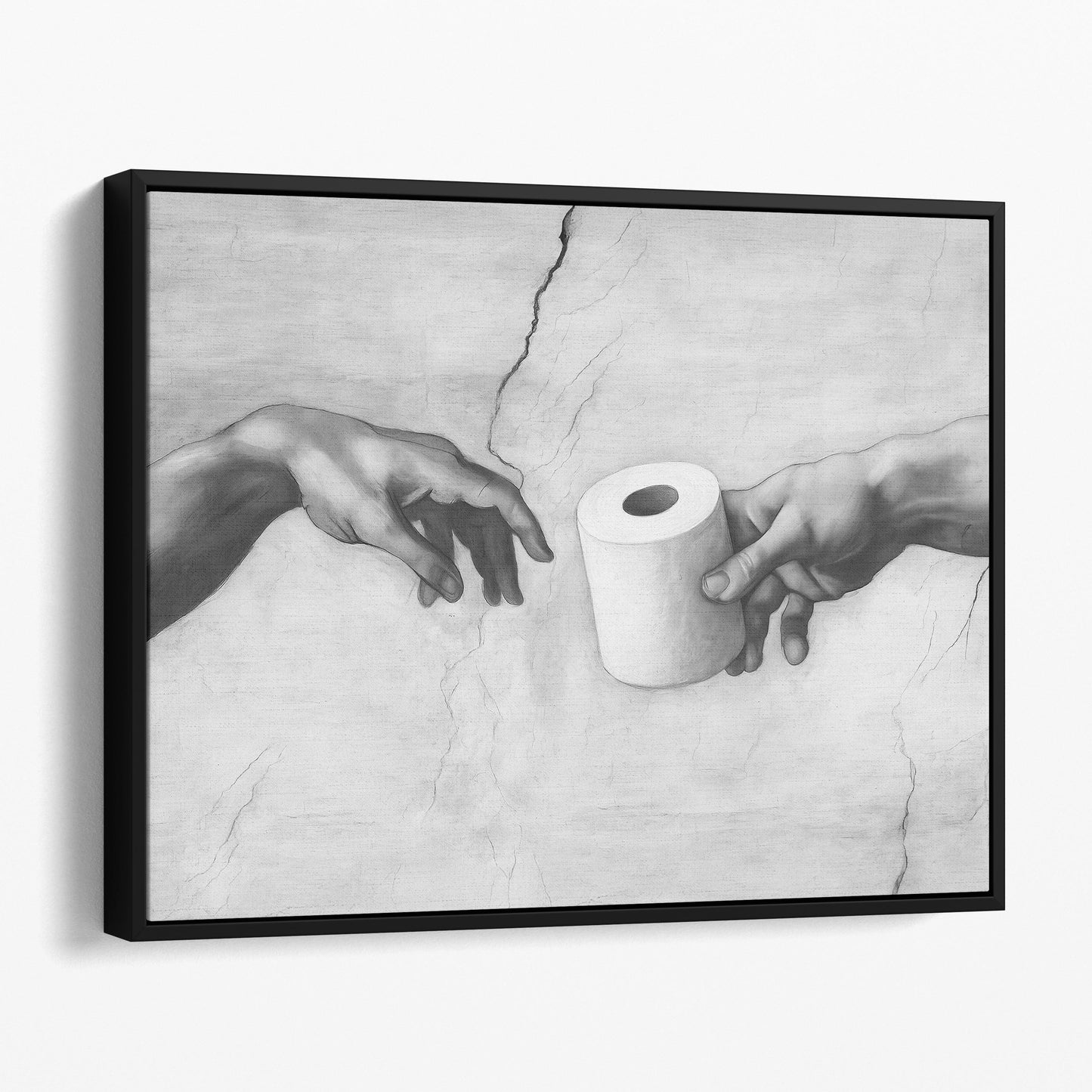 Hands of God and Adam Michelangelo Toilet Paper
