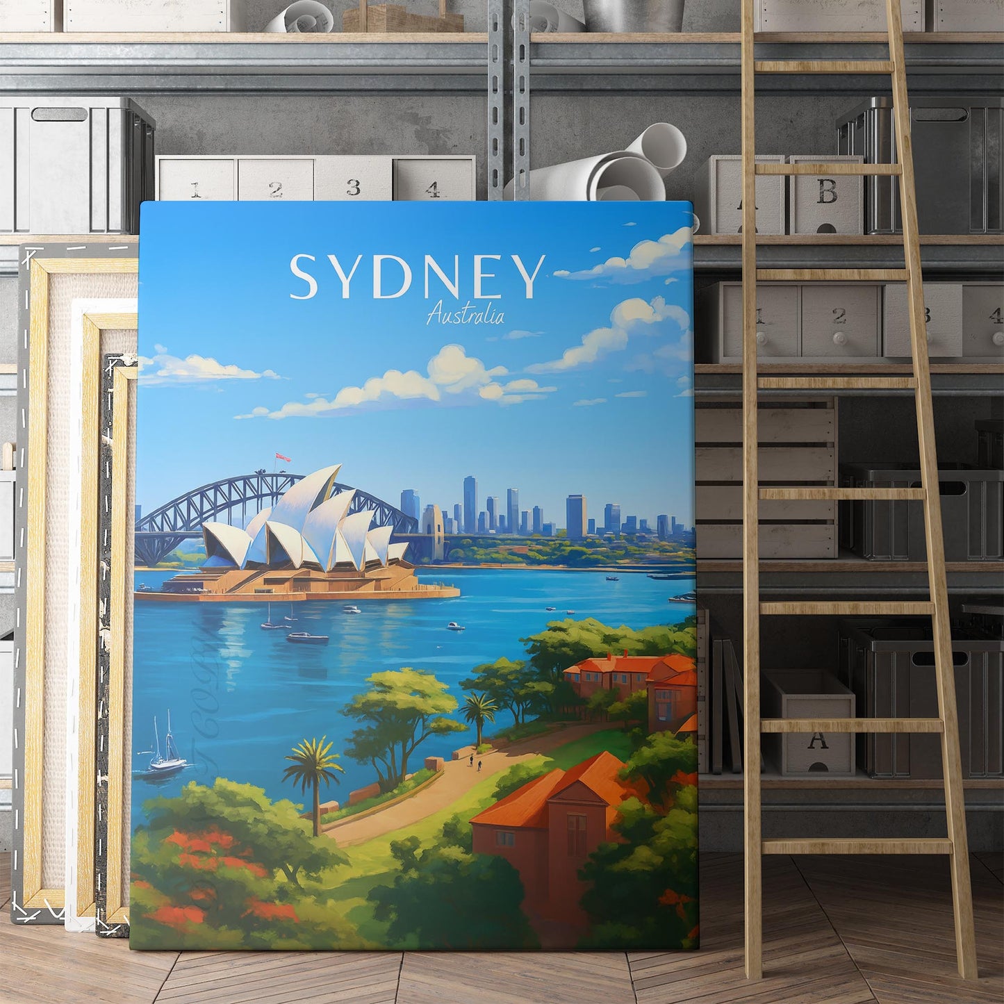 Sydney Australia Vintage Travel Poster