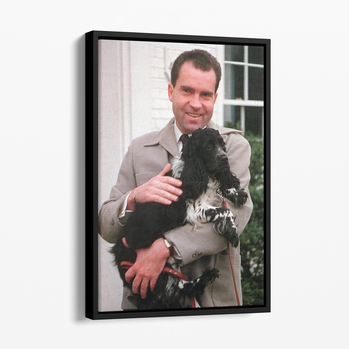 Richard Nixon With His Dog Checkers