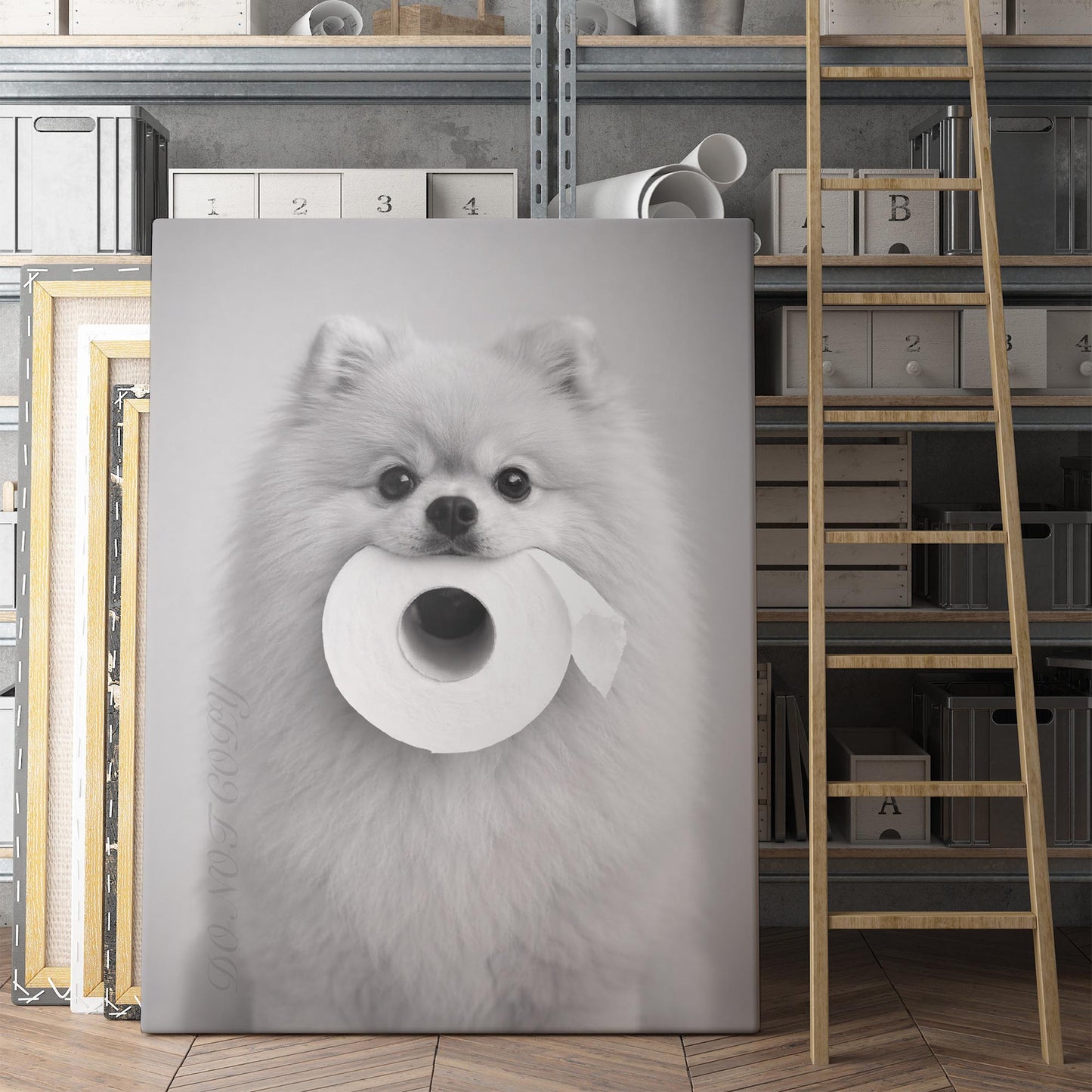 Pomeranian Dog Toilet Paper