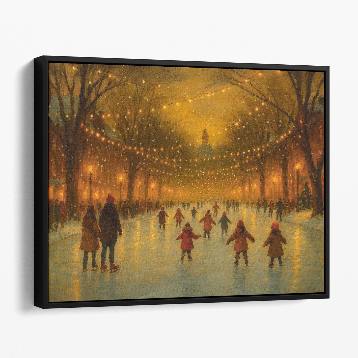 Ice Skating Under Christmas Lights