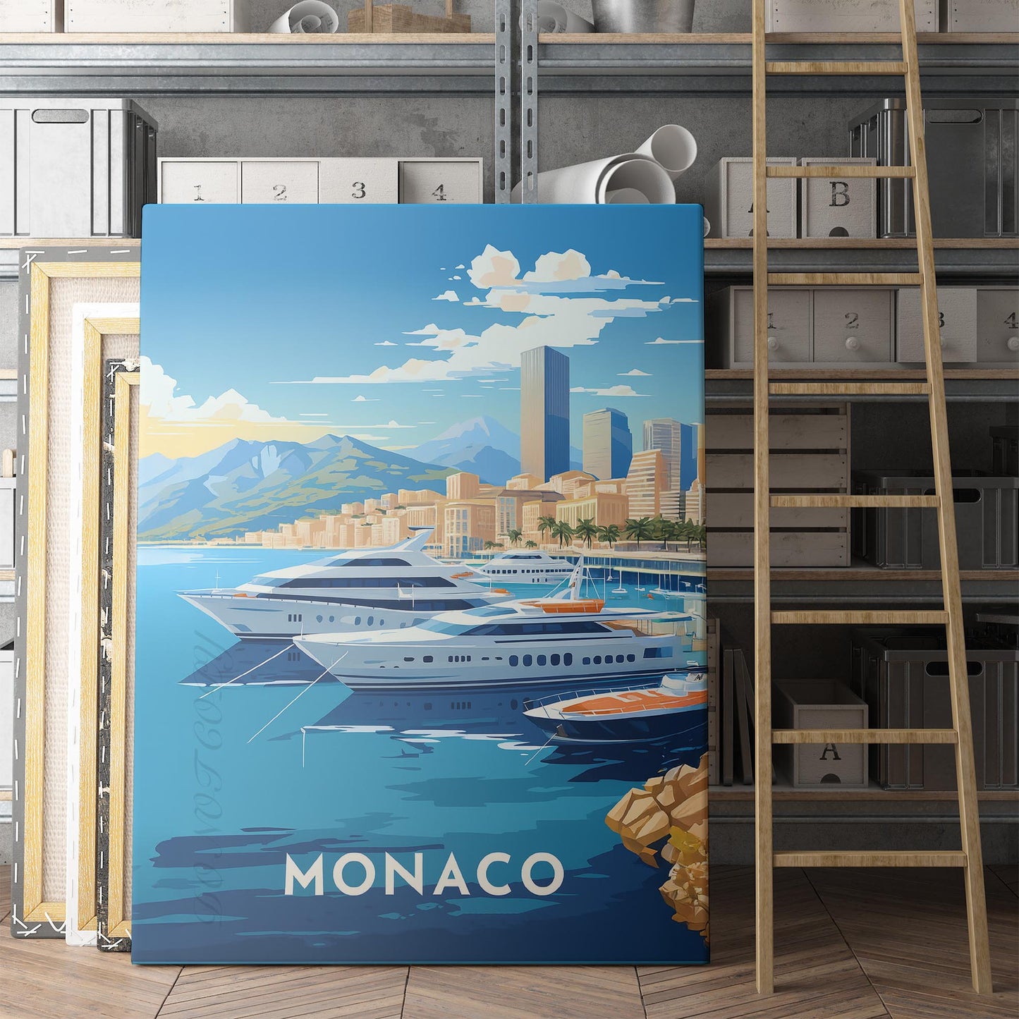 Monaco Vintage Travel Poster