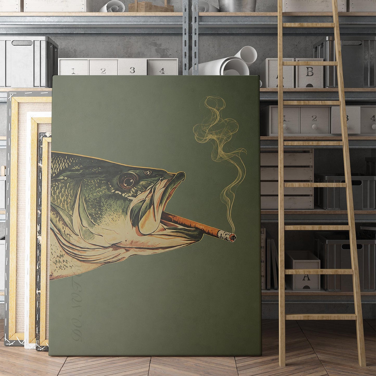 Fish Smoking a Cigarette