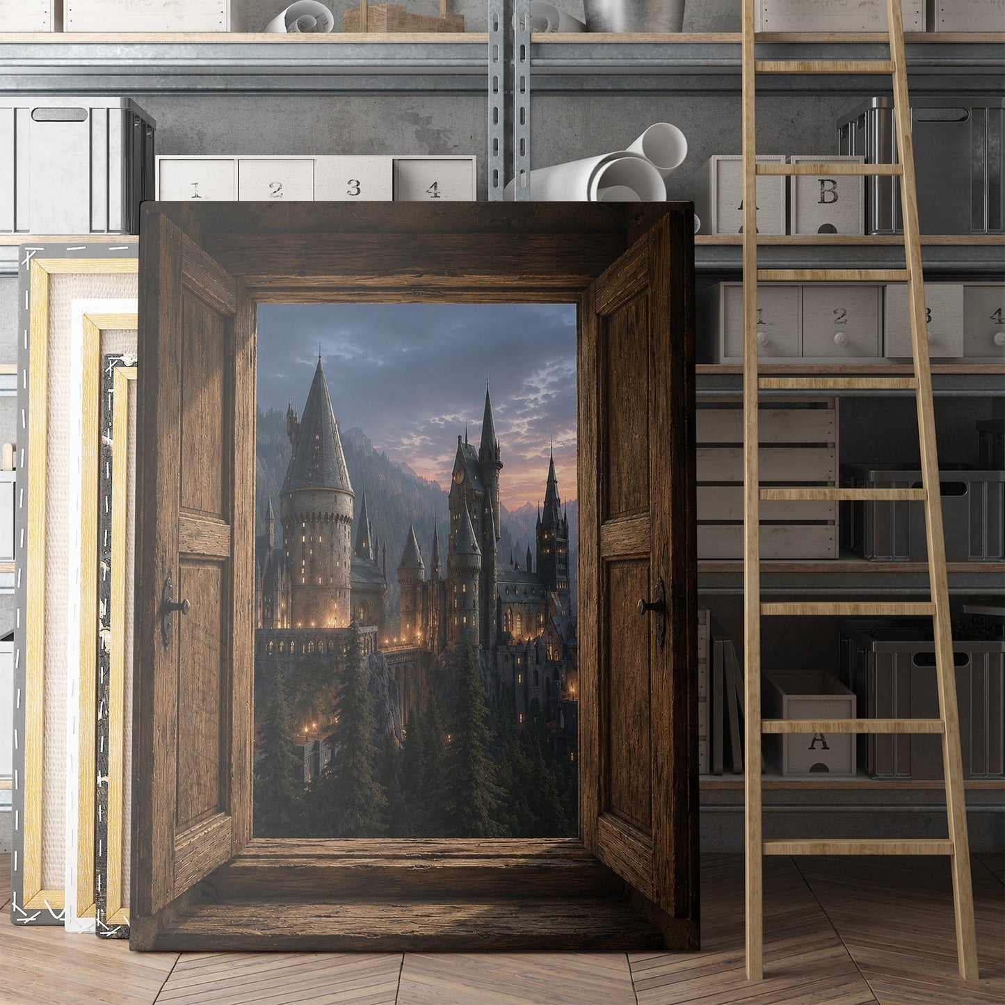 Open Window to a Magic School for Witches and Wizards