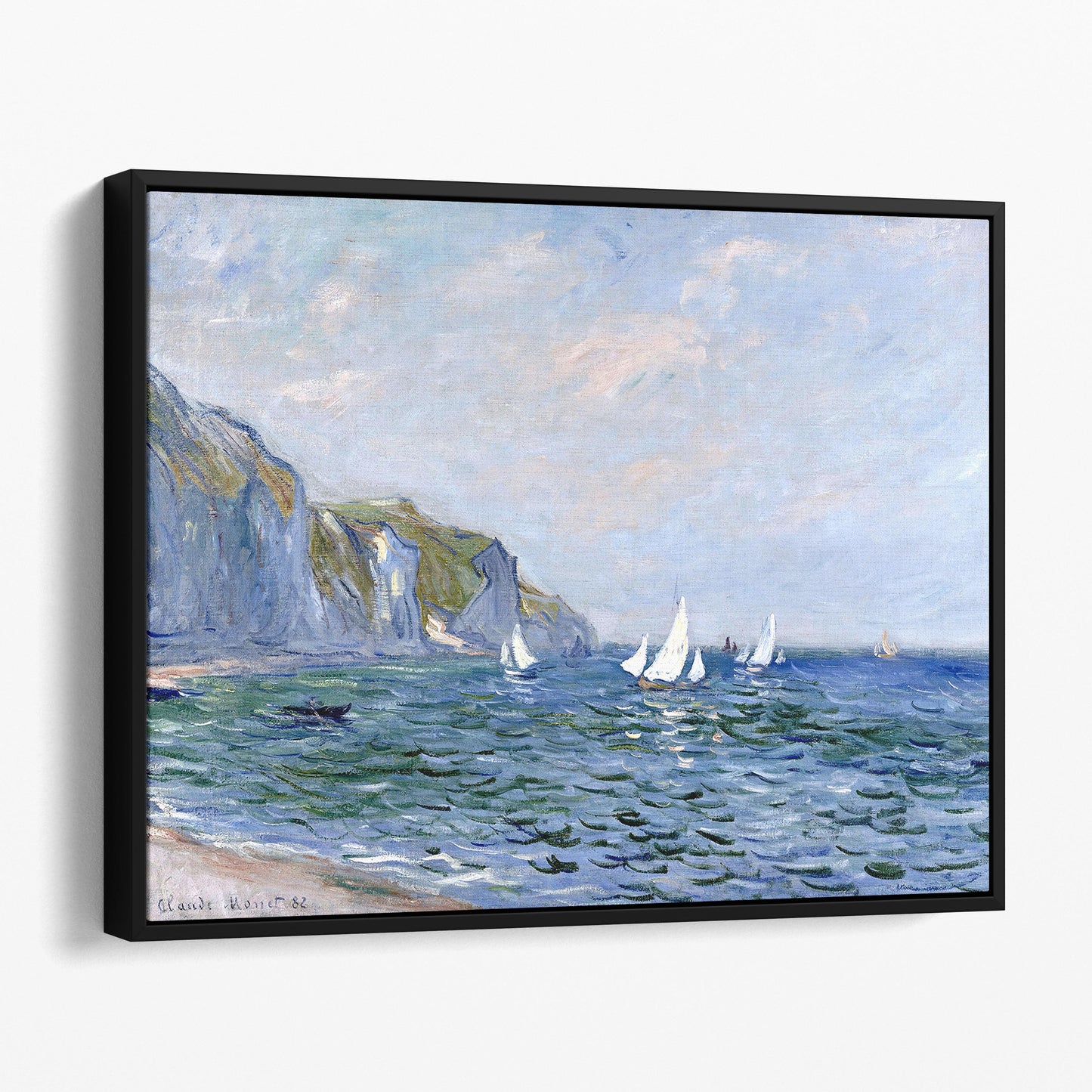 Cliffs and Sailboats at Pourville by Claude Monet