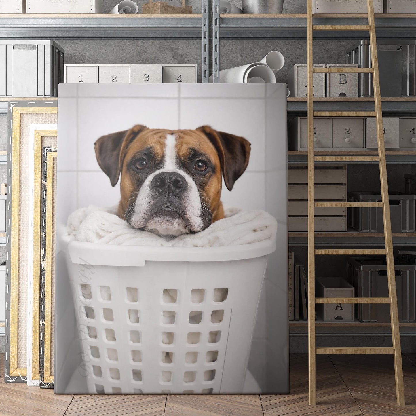 Boxer Dog Laundry