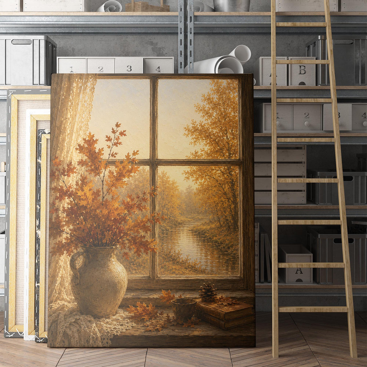 Autumn Window Landscape