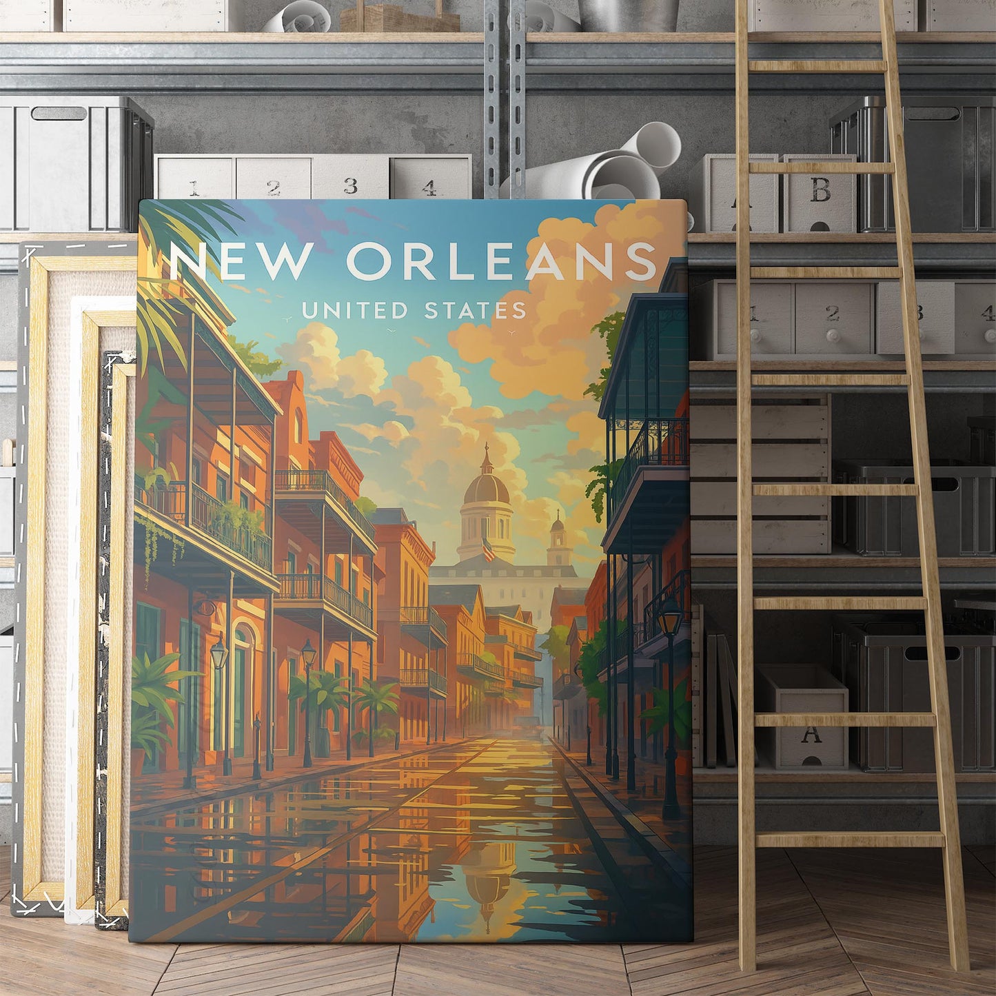 New Orleans Vintage Travel Poster