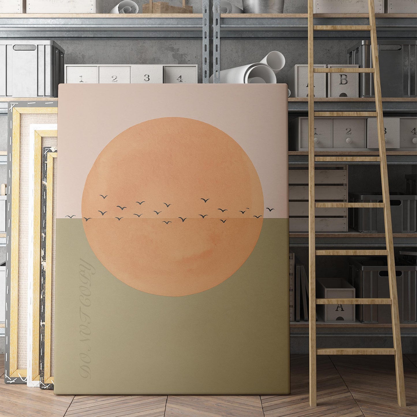 Rising Sun Abstract Japandi