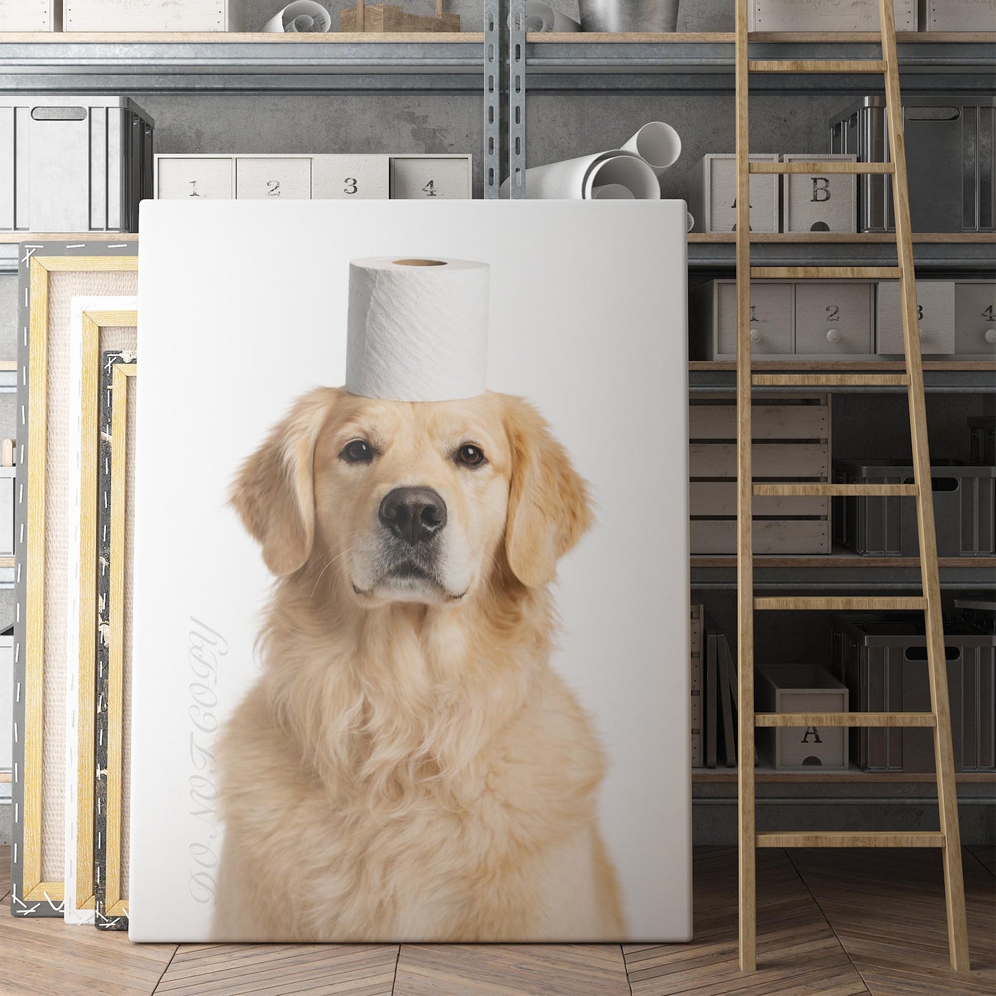 Golden Retriever Dog Toilet Paper