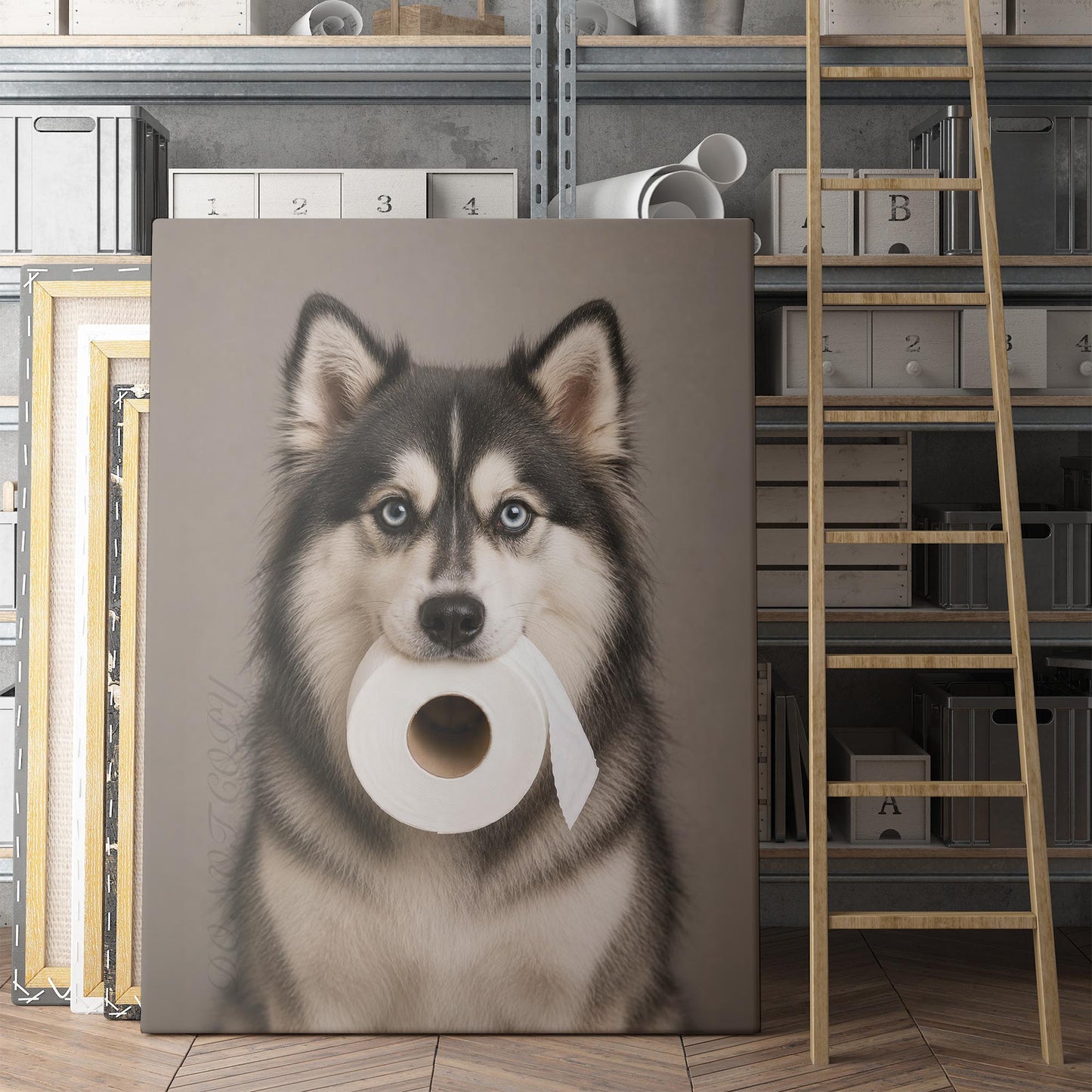 Pomsky Dog Toilet Paper