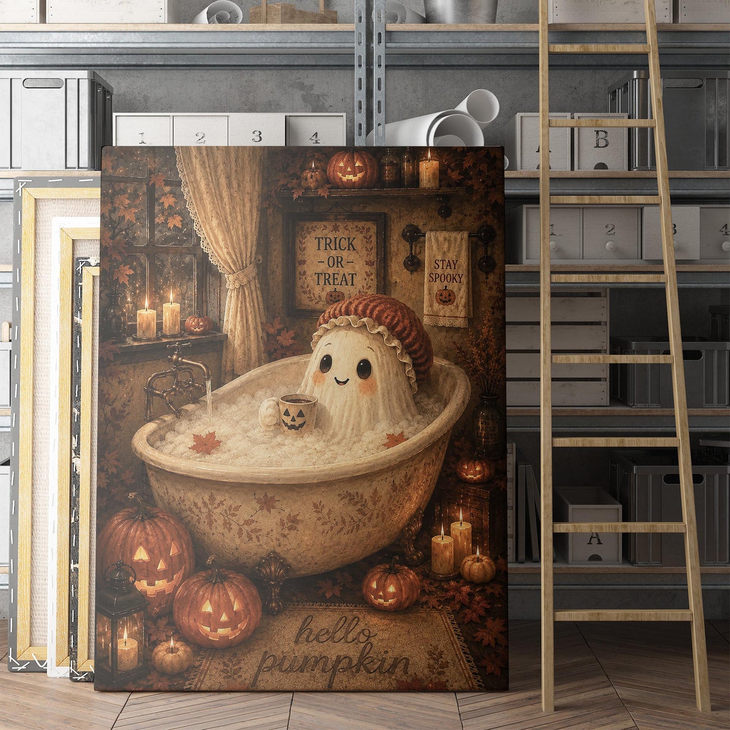 Cozy Ghost Pumpkin Bath