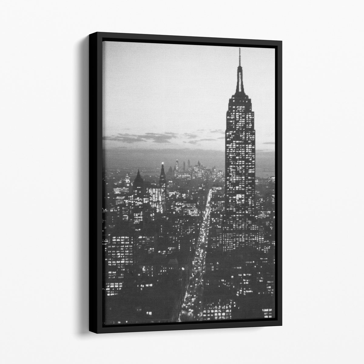 Empire State Building at night, New York City, 1953
