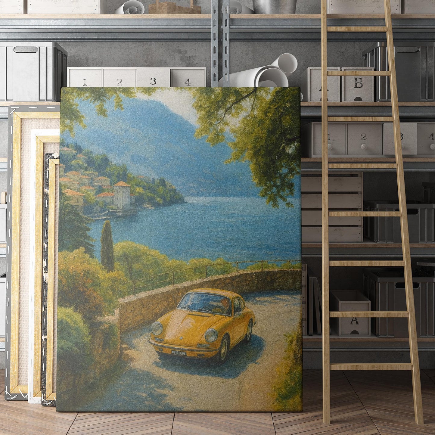 Vintage Porsche On Amalfi Coast