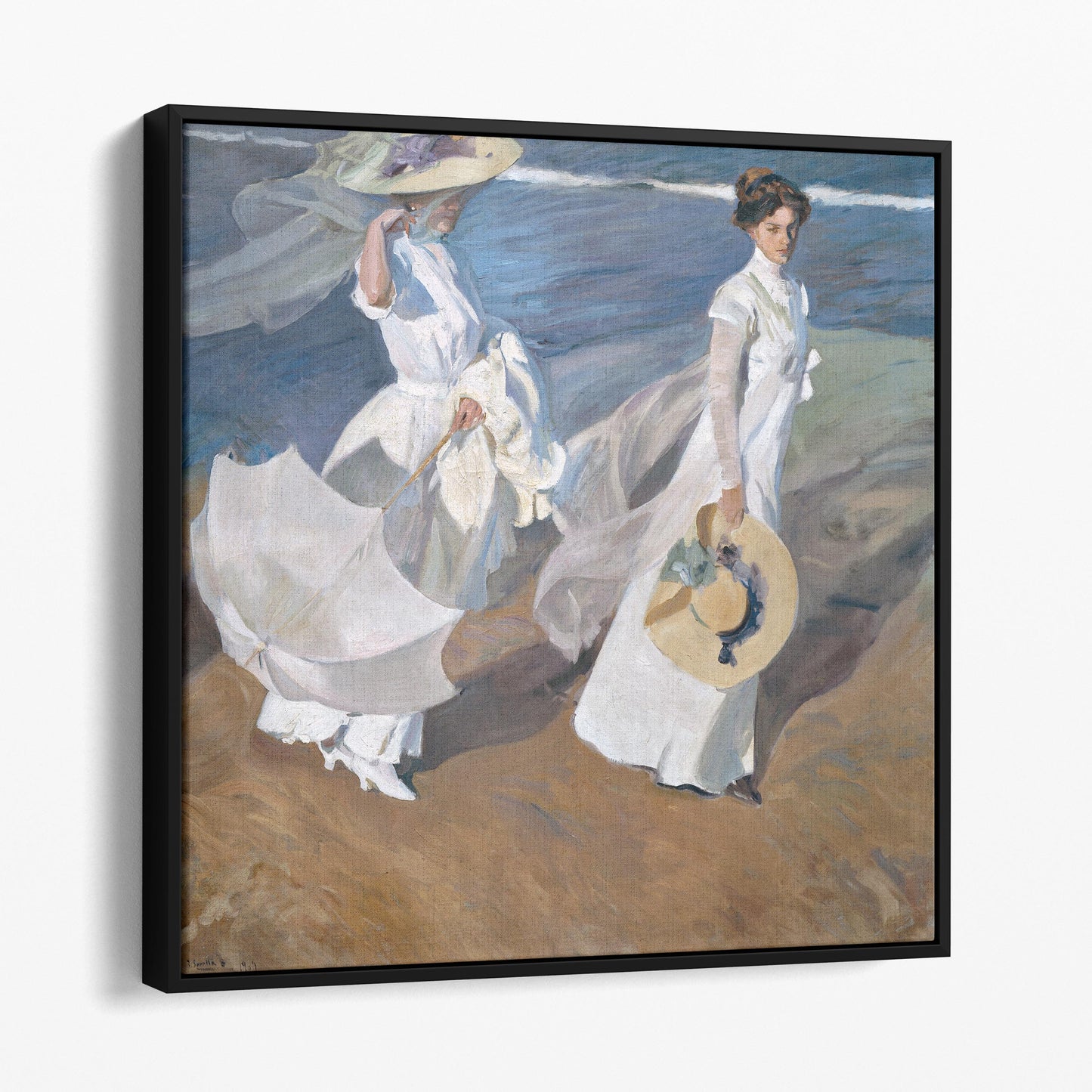 Strolling along the Seashore by Joaquín Sorolla
