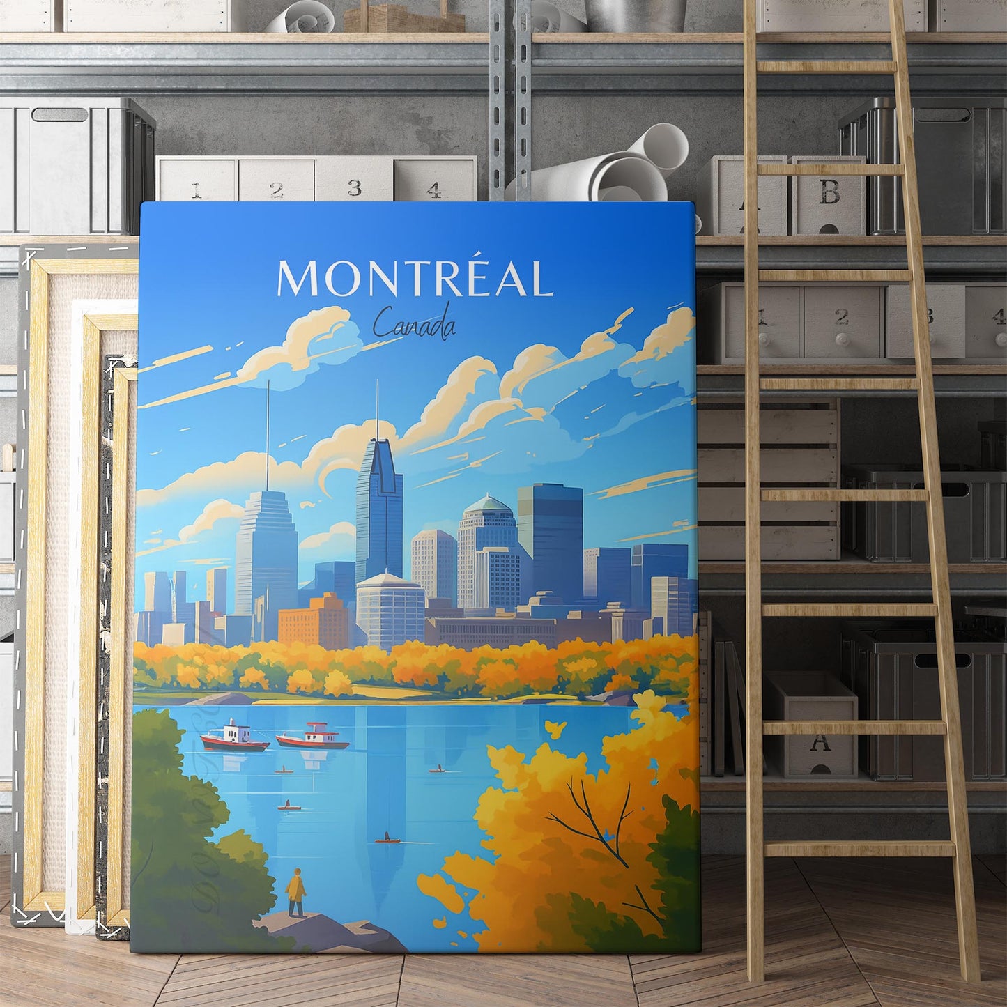 Montreal Canada Vintage Travel Poster
