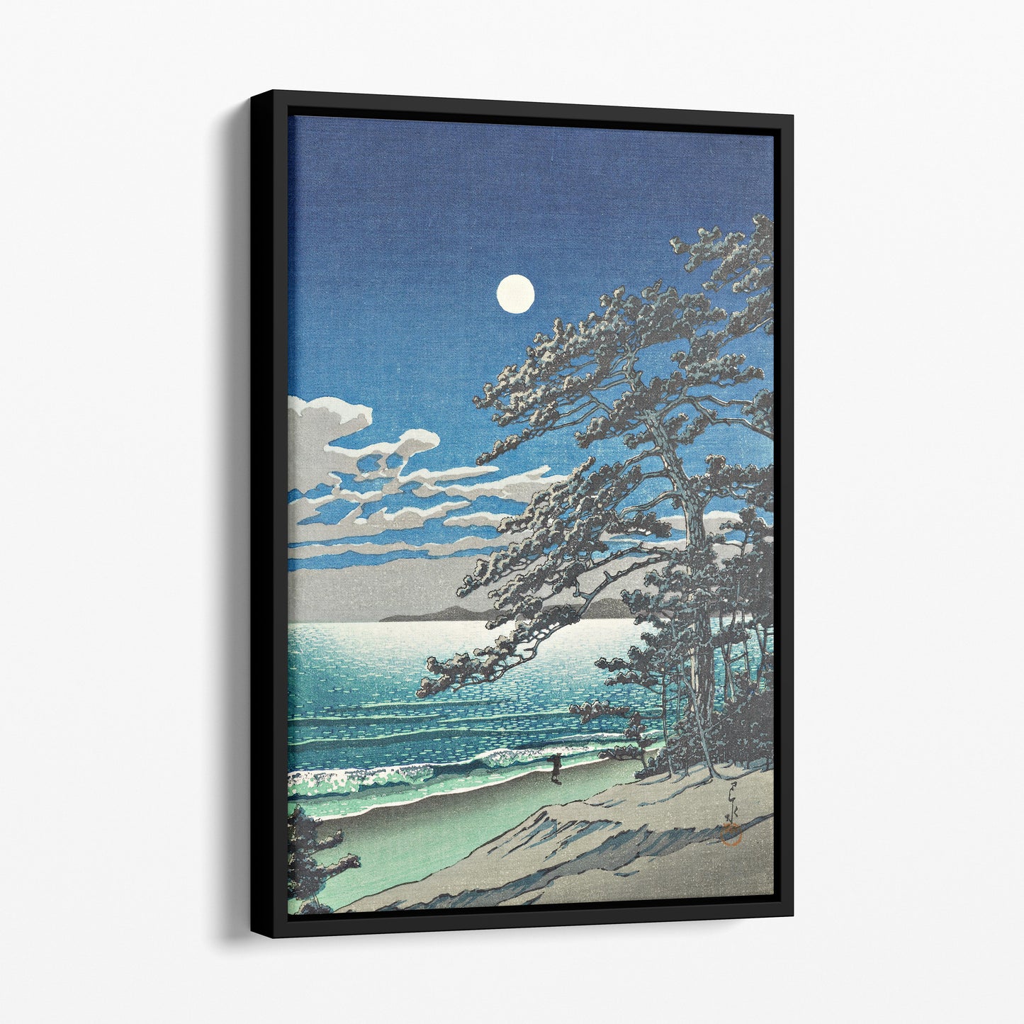 Spring Moon at Ninomiya Beach by Kawase Hasui