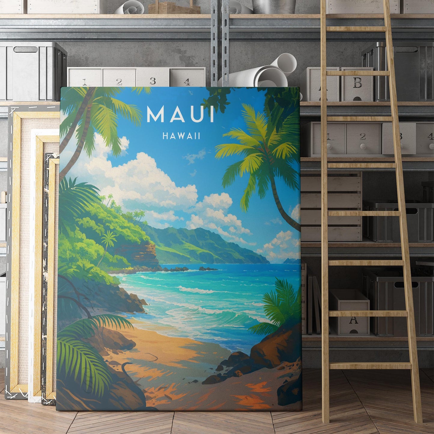 Maui Hawaii Vintage Travel Poster