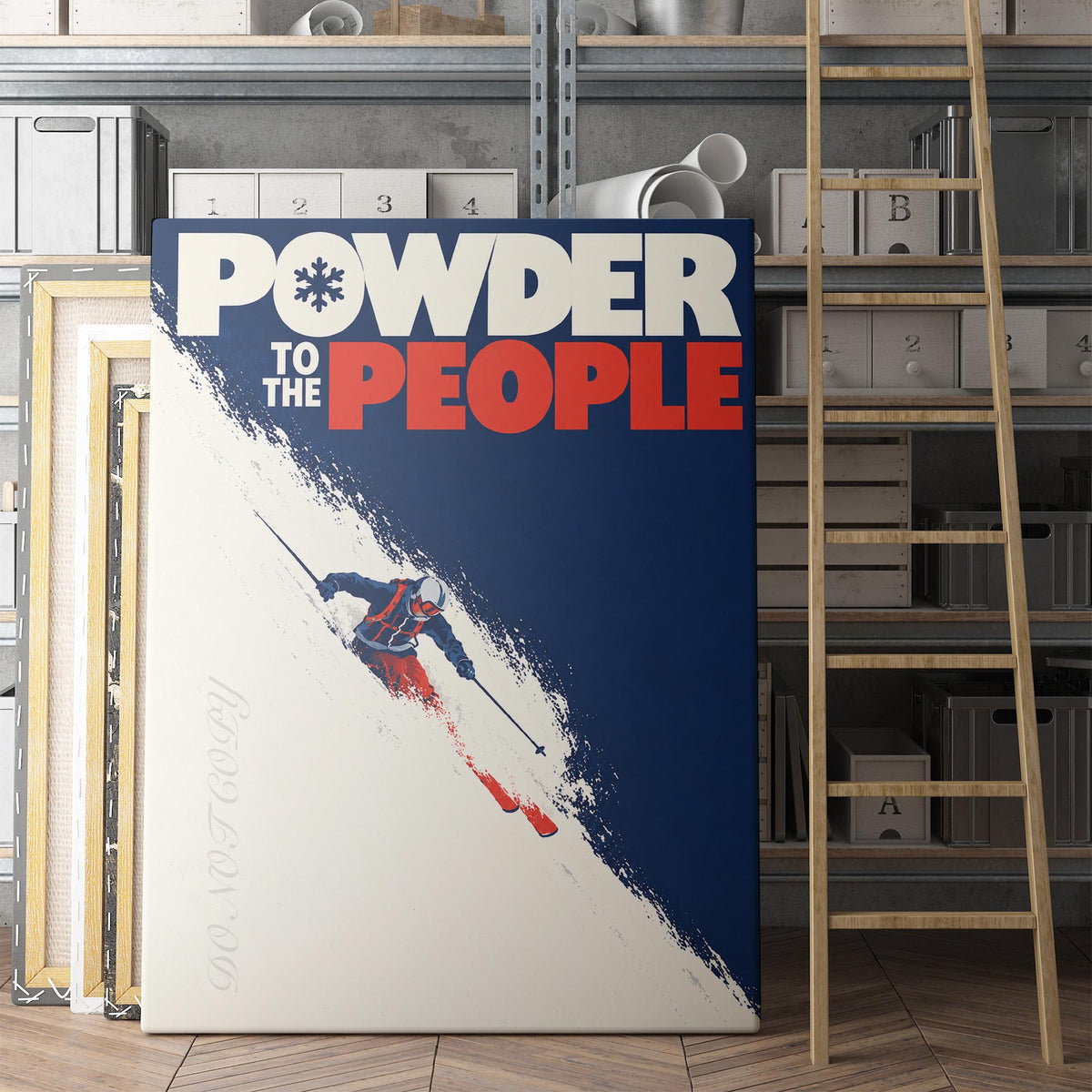 Powder to the People Vintage Ski Poster